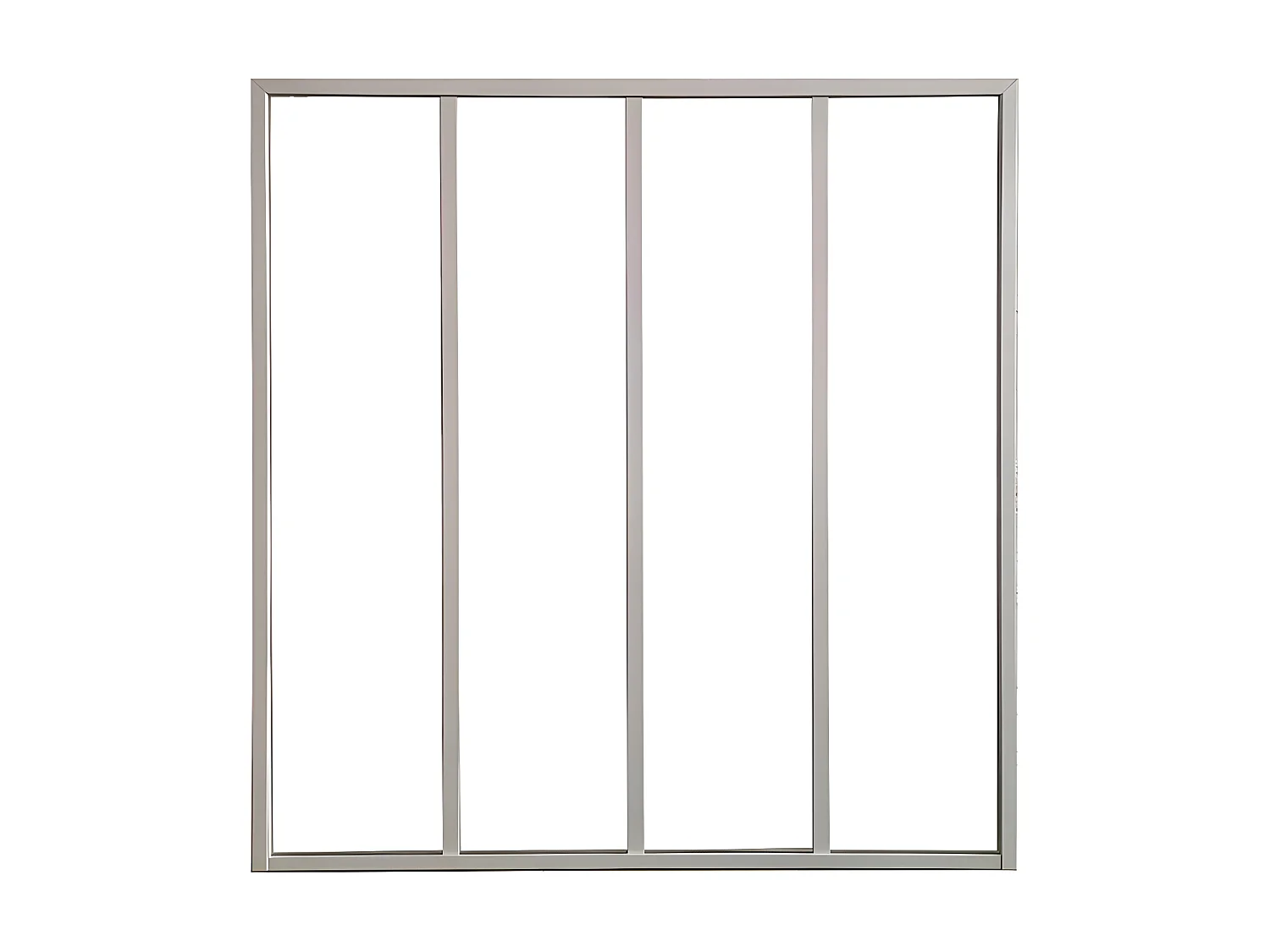 Divisória de vidro BAYVIEW em alumínio termolacado branco - 120x130 cm