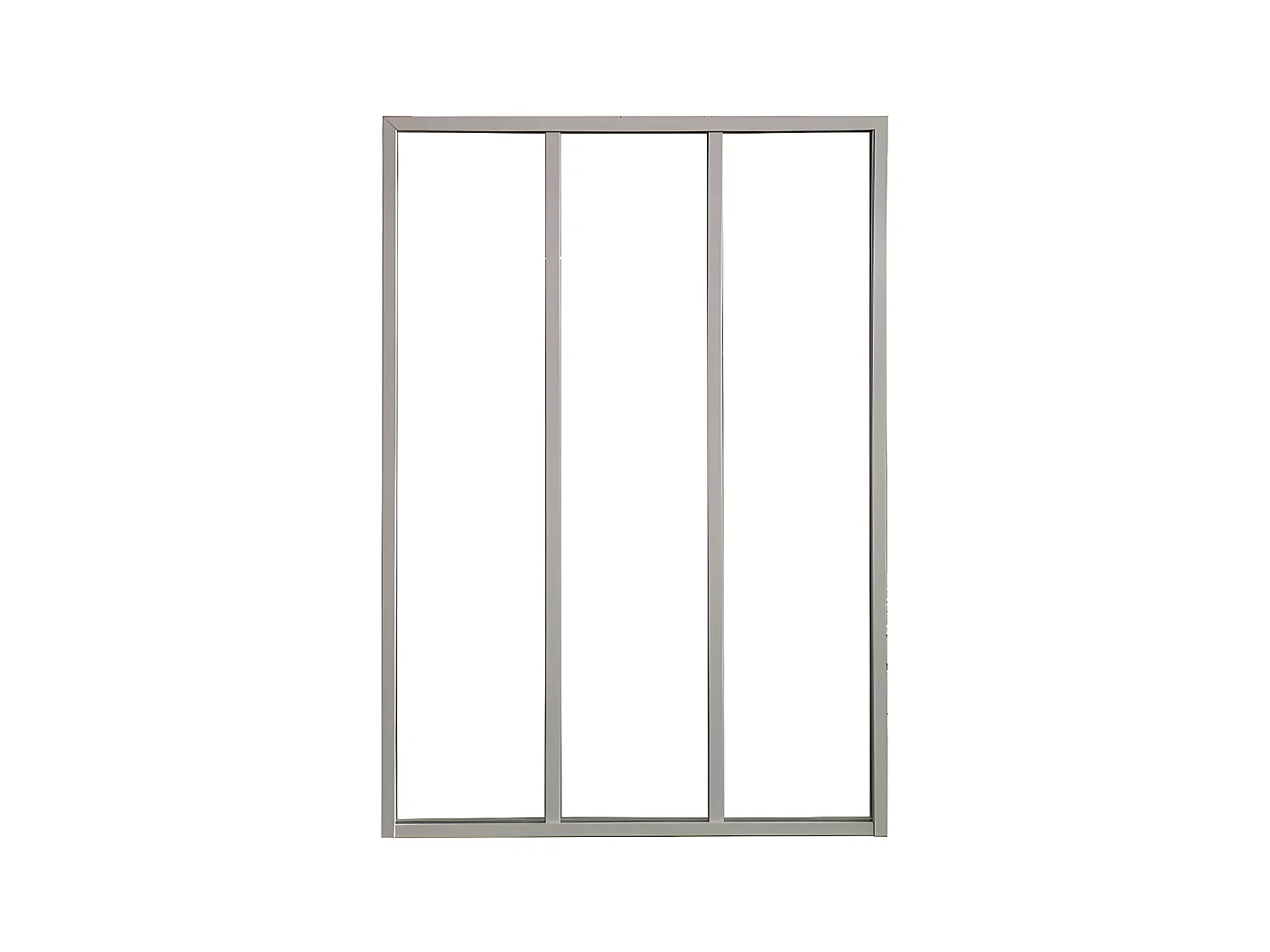 Værkstedsvindue i pulverlakeret aluminium - 90x130 cm - Hvid - BAYVIEW