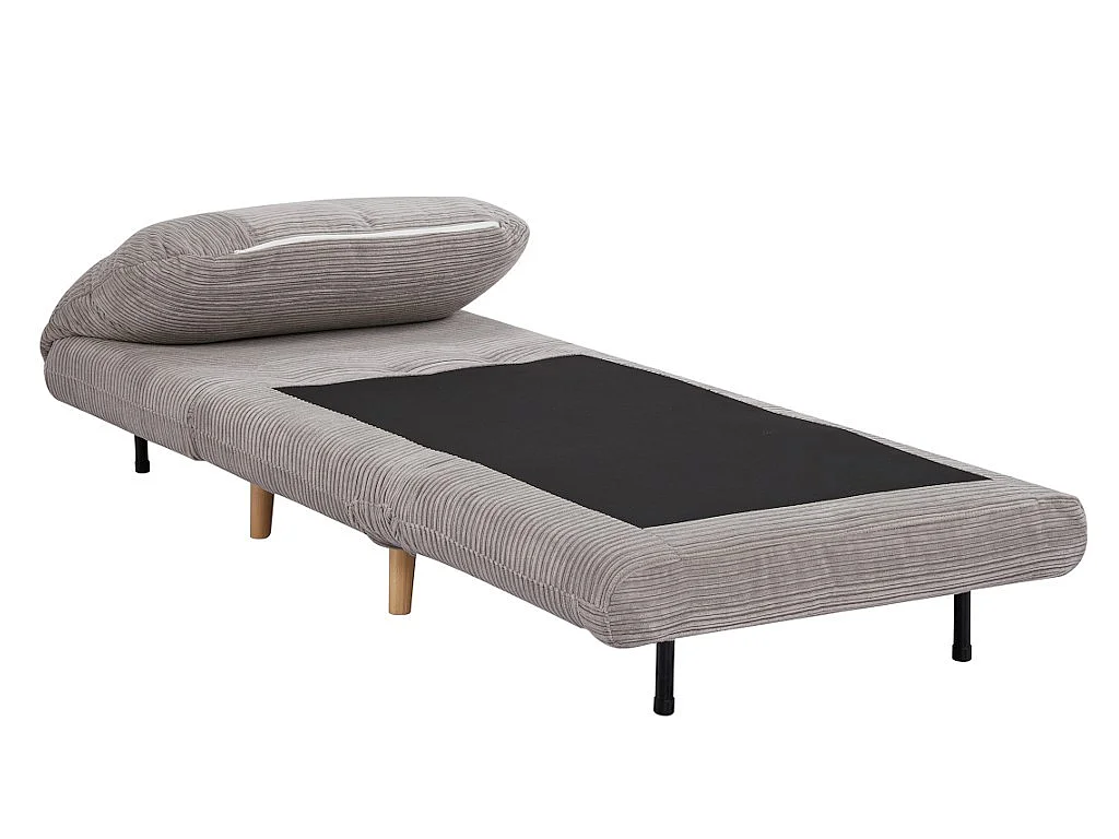 Poltrona letto in velluto a coste Grigio - PALULA