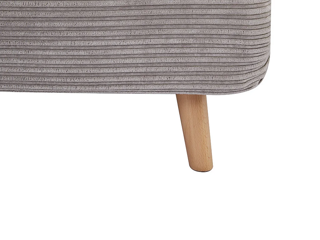 Divano letto 2 posti in velluto a coste Grigio - PALULA