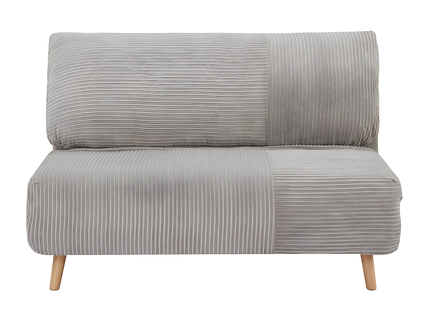 Divano letto 2 posti in velluto a coste Grigio - PALULA