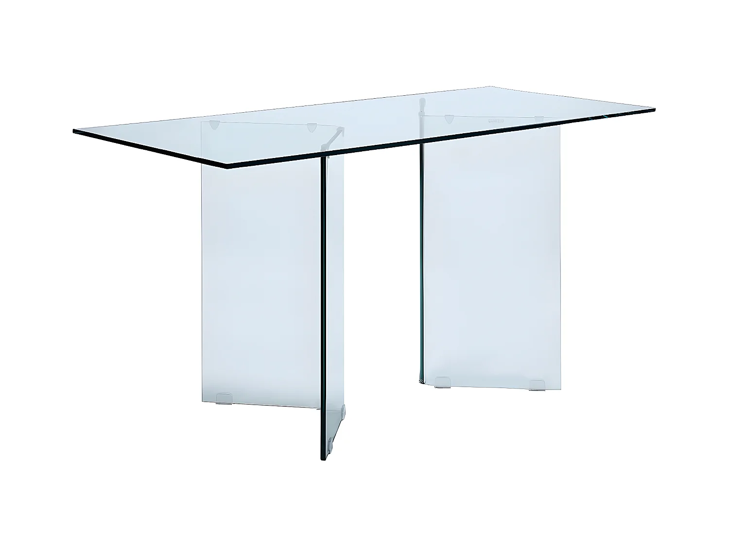 Escritorio CLARISSA - Cristal templado - Transparente