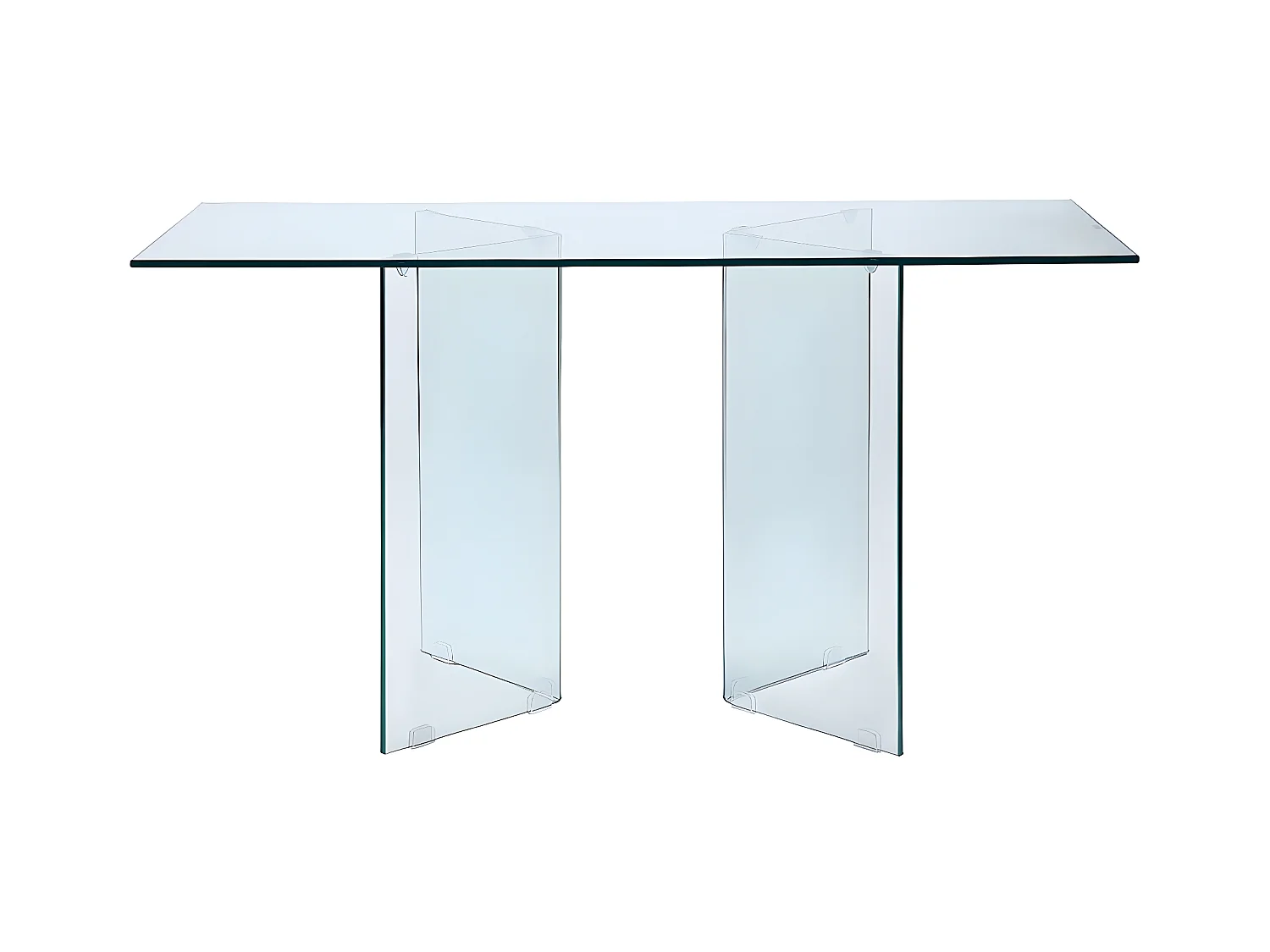 Escritorio CLARISSA - Cristal templado - Transparente
