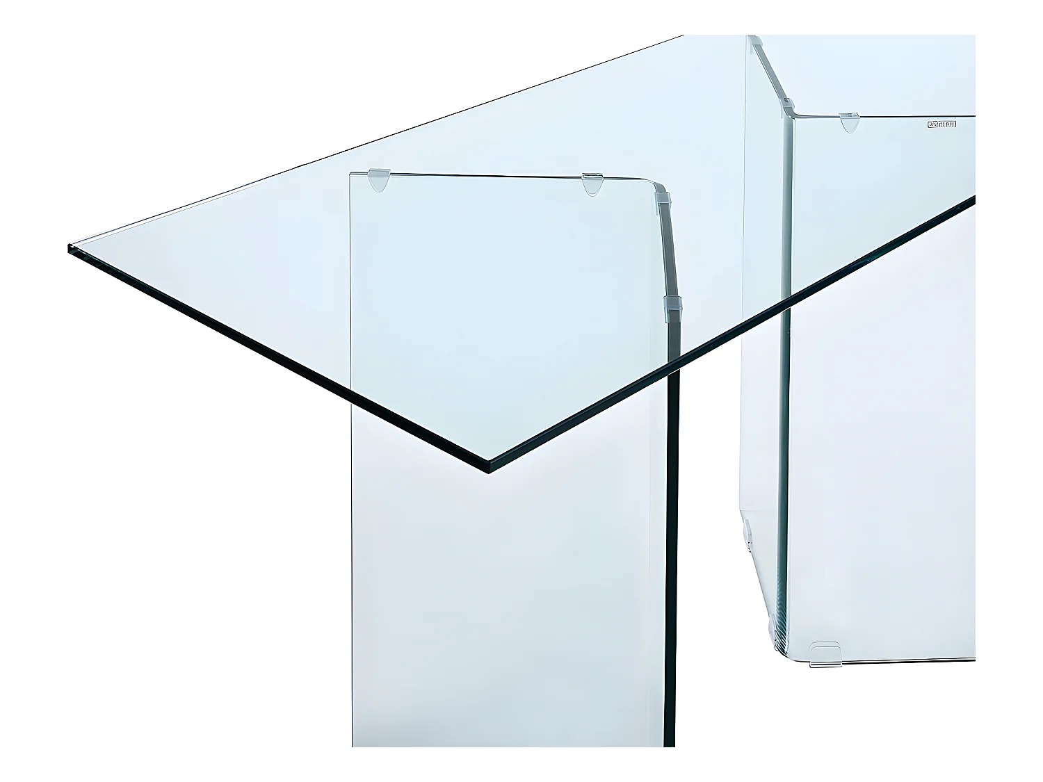 Escritorio CLARISSA - Cristal templado - Transparente