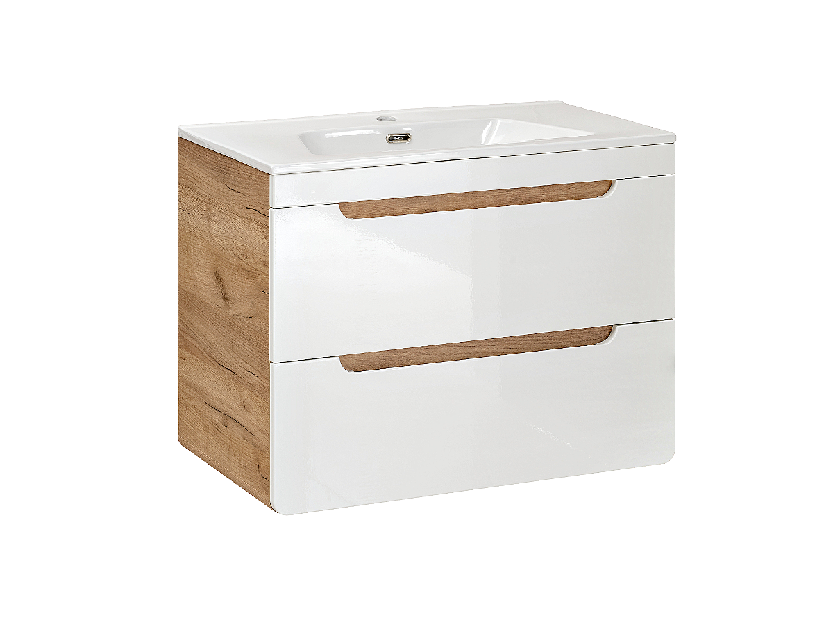 Komplettbad mit Einzelwaschbecken ARUBA - Weiß - Breite: 80 cm kaufen