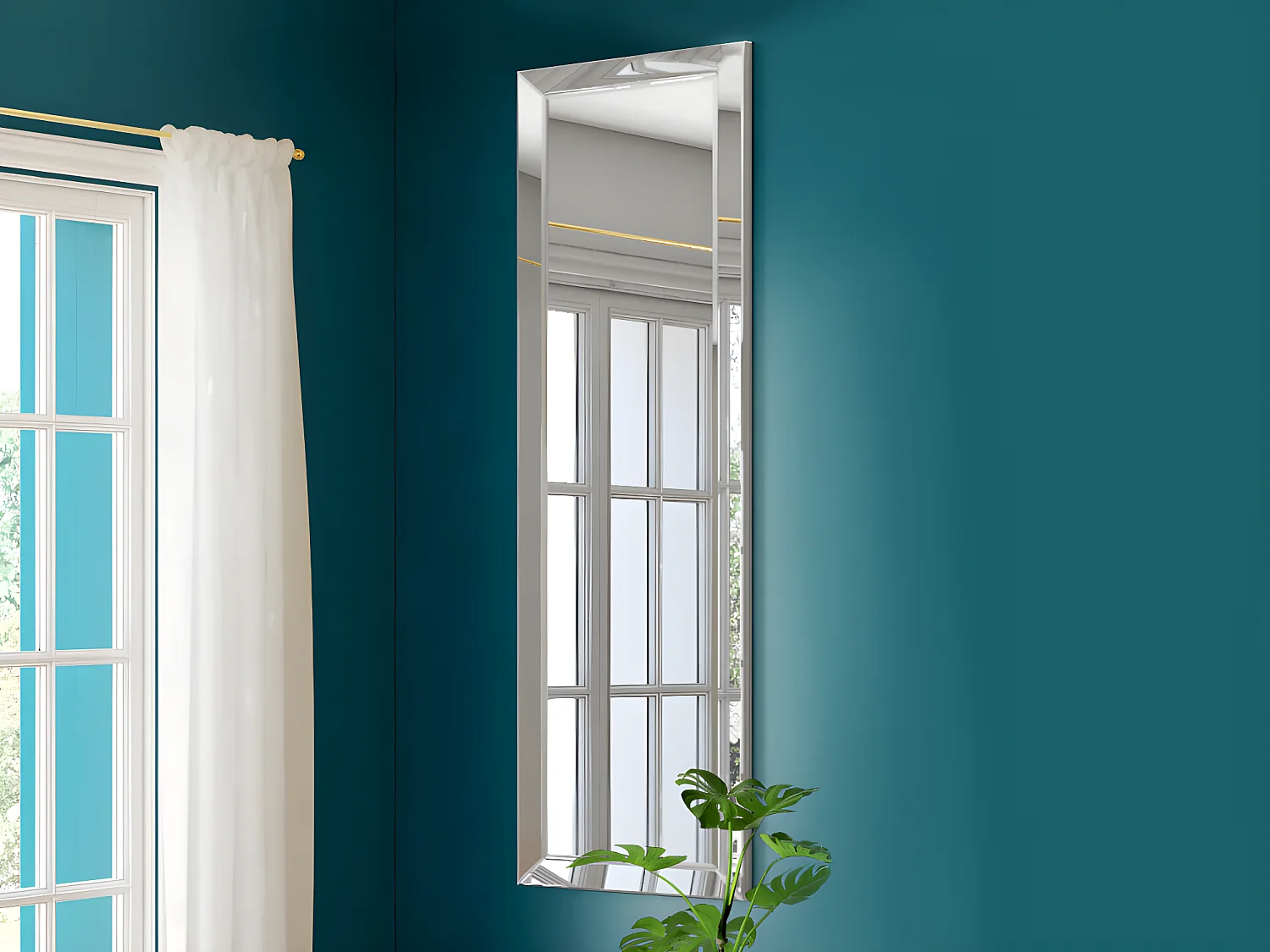 Miroir en bois d'eucalyptus - L. 50 x H. 170 cm  - DARCY