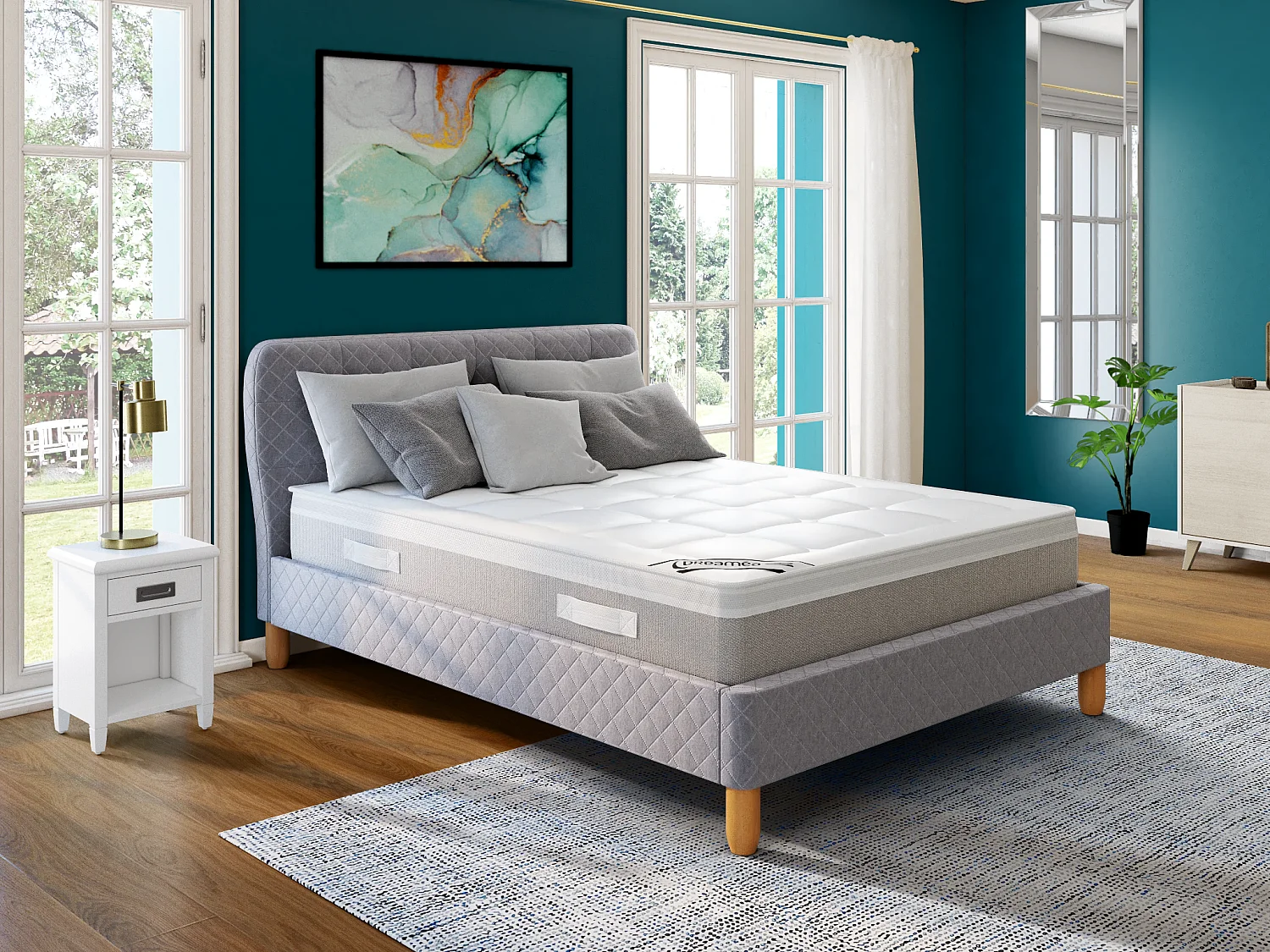 Spiegel DARCY - Eucalyptushout - 50 x 170 cm - Kleur: zilver