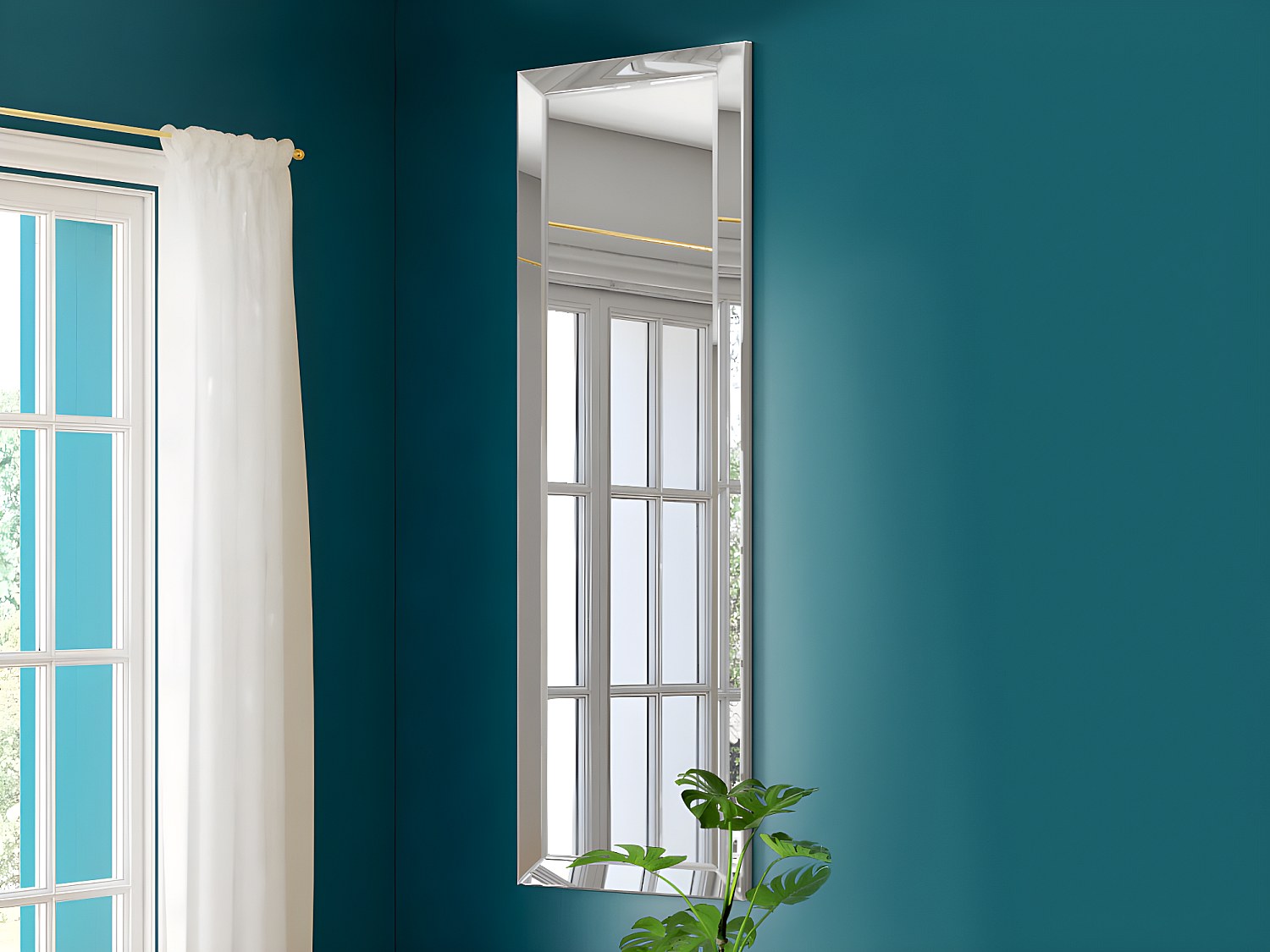 Spiegel - Eukalyptusholz - 50 x 170 cm - Silberfarben - DARCY günstig online kaufen