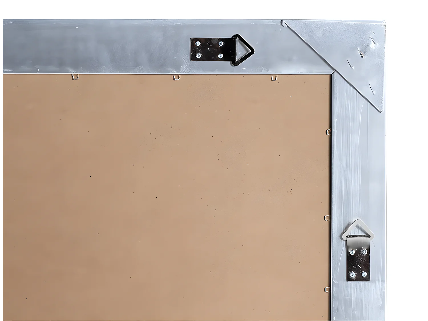 Grote spiegel met lijst ELVIRE - Eucalyptushout - 80 x 190 cm - Kleur: zilver