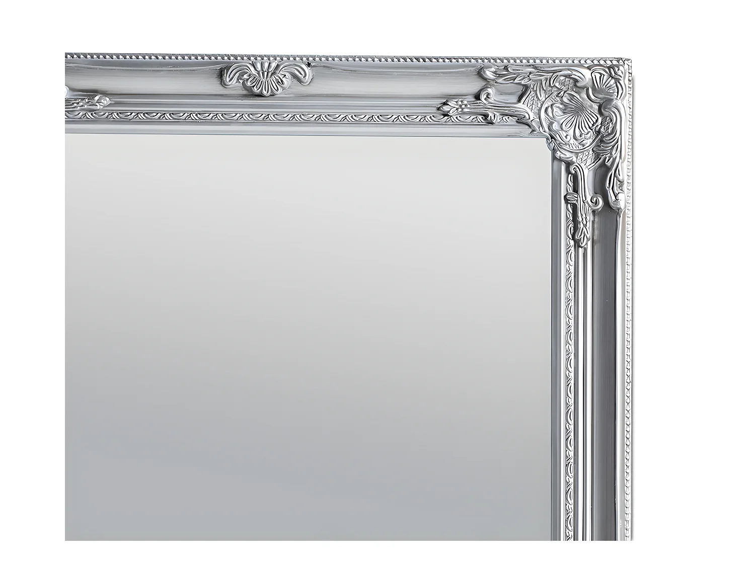 Specchio grande con modanature - 80 x 190 cm - Legno di eucalipto Argentato - ELVIRE