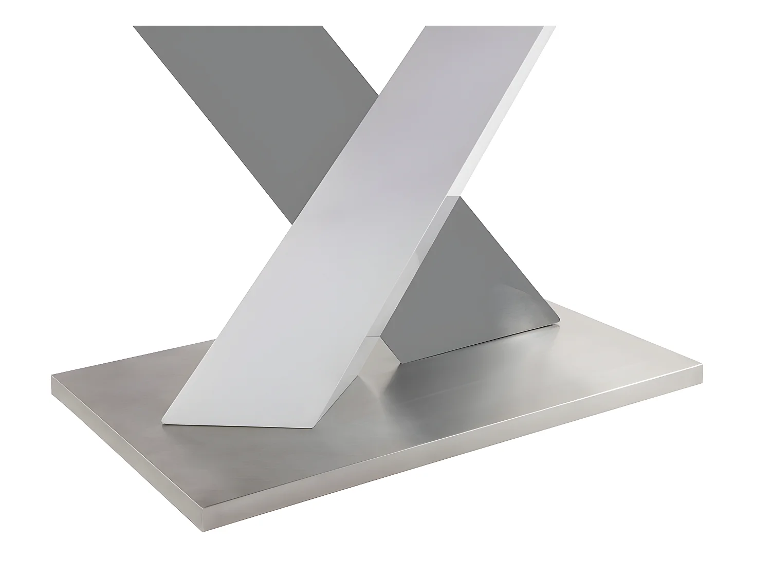 Eettafel SALVA - 6 zitplaatsen - Gelakt mdf - Wit en zwart