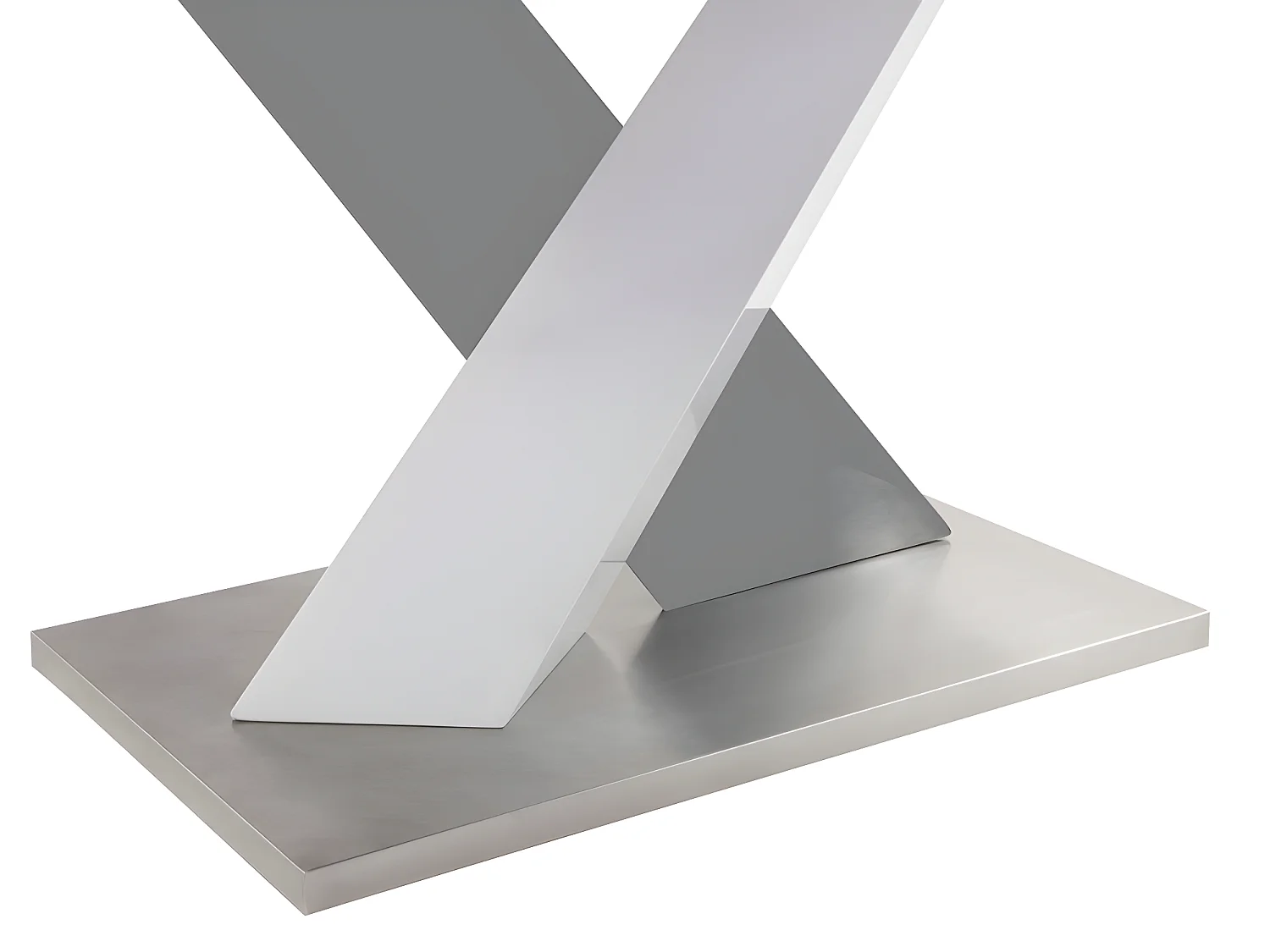 Eettafel SALVA - 6 zitplaatsen - Gelakt mdf - Wit en zwart