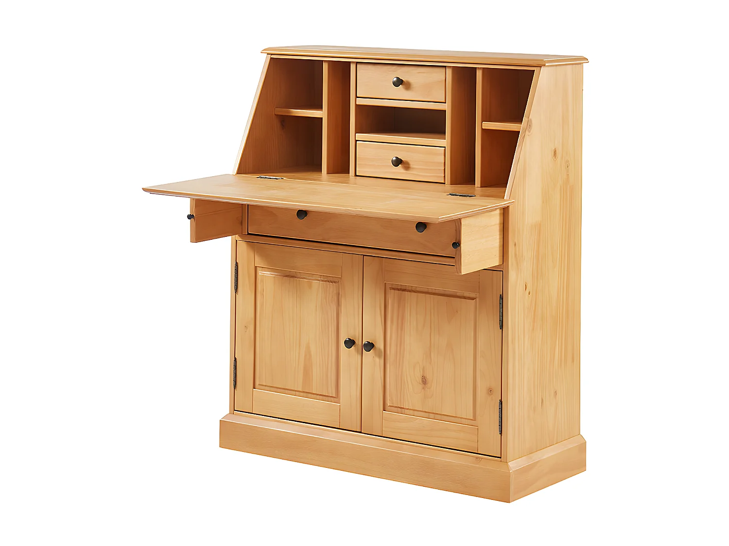 Secrétaire en pin et MDF - Coloris : Naturel clair - CLEORE