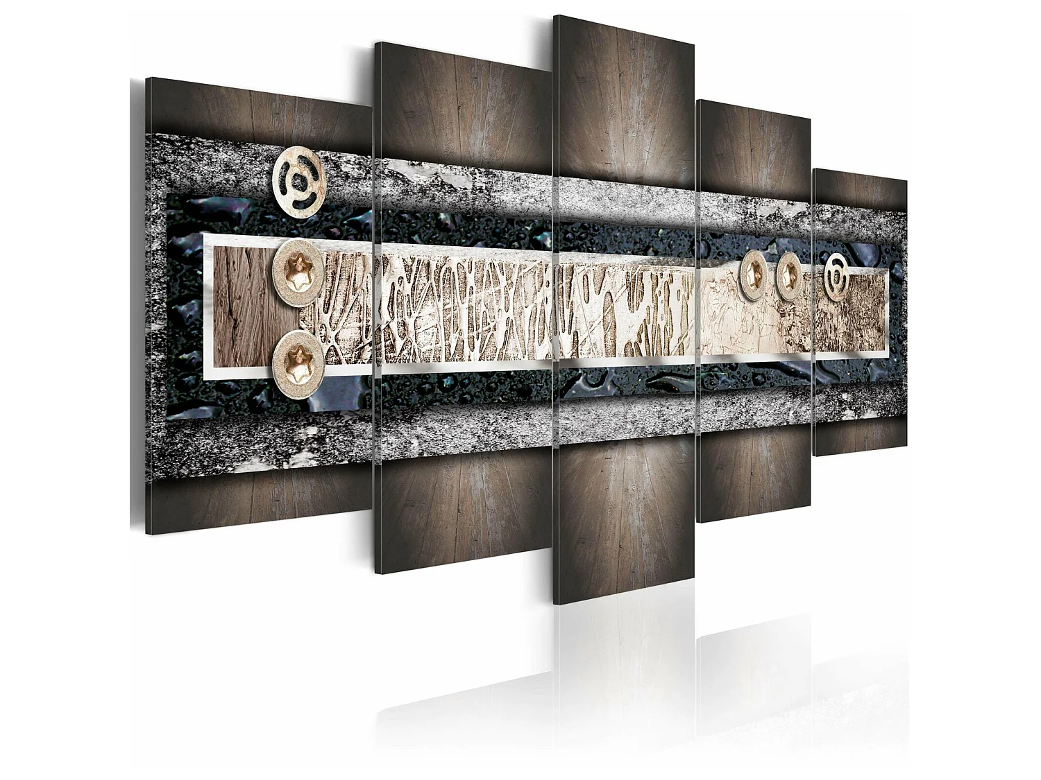 Tableau couleurs de la terre - 200 x 100 cm