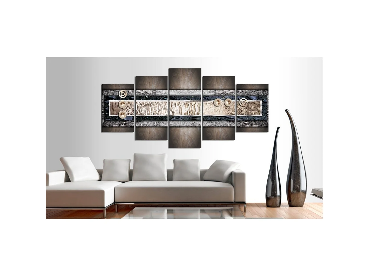 Tableau couleurs de la terre - 200 x 100 cm