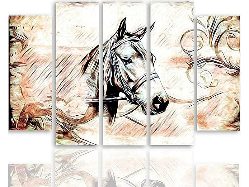 Tableau tête de cheval 3 - 250 x 120 cm