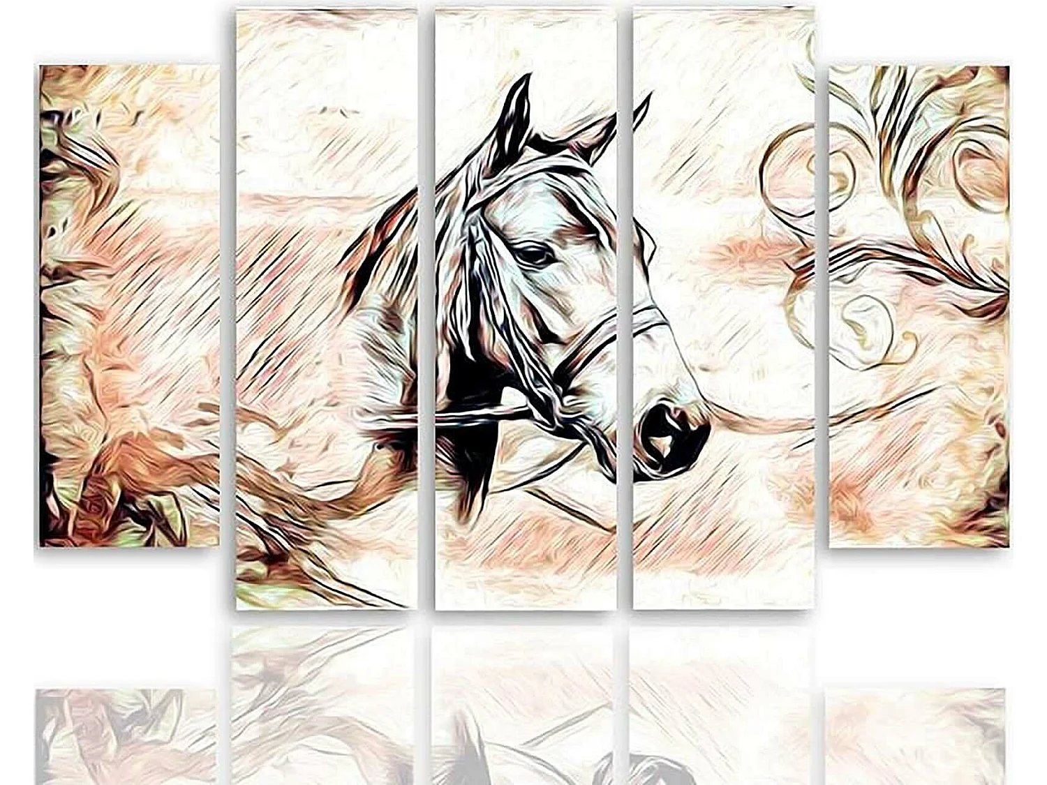 Tableau tête de cheval 3 - 250 x 120 cm