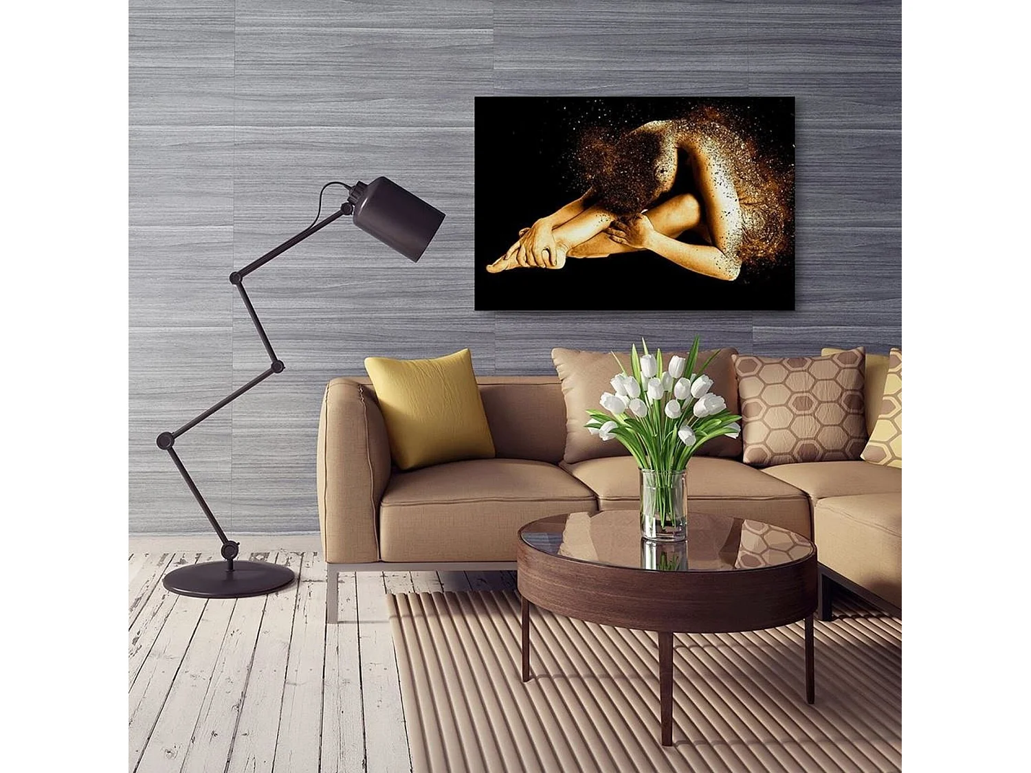 Tableau femme d'or 2 - 40 x 60 cm