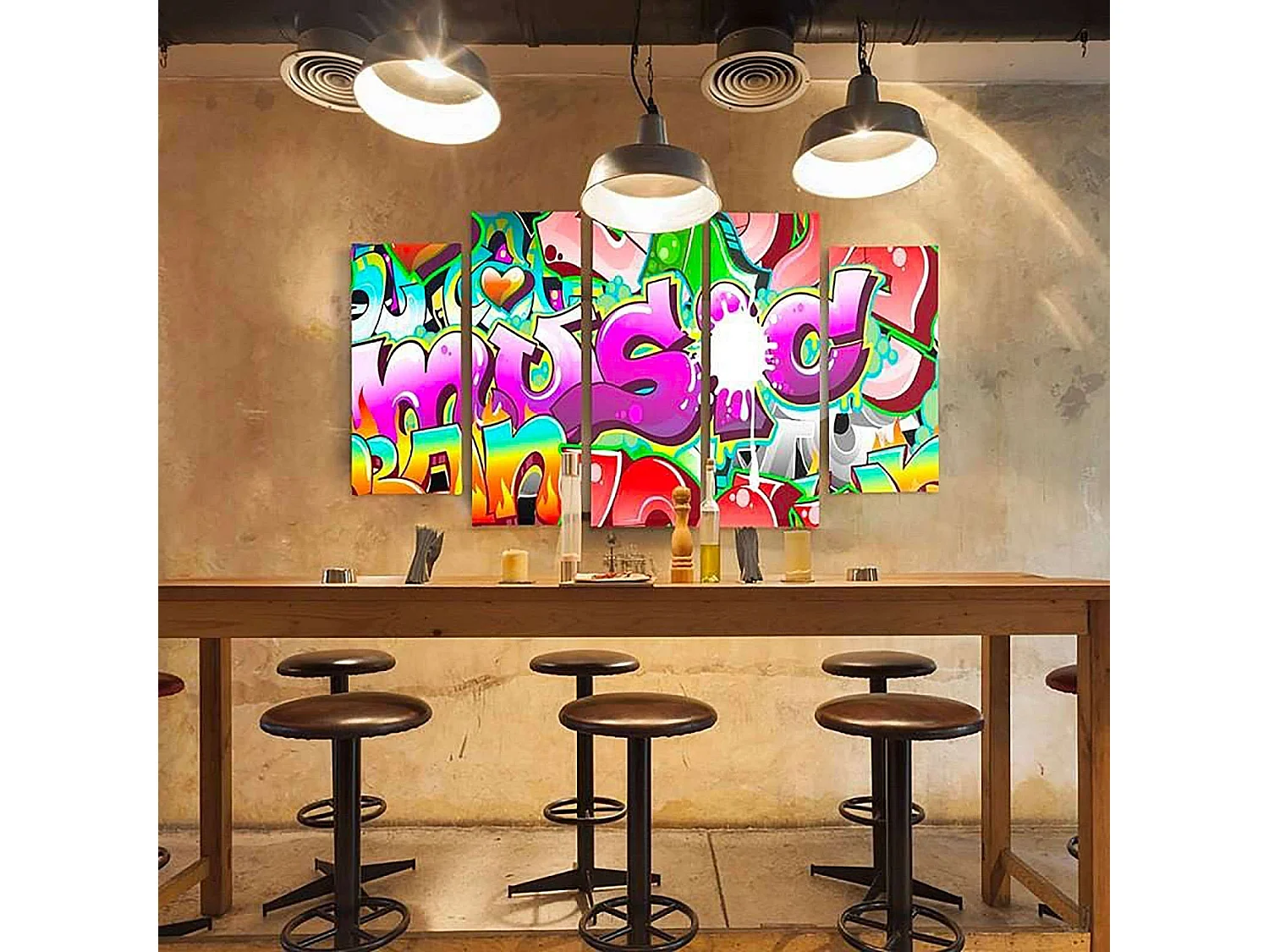 Tableau abstraction 2 - 300 x 140 cm