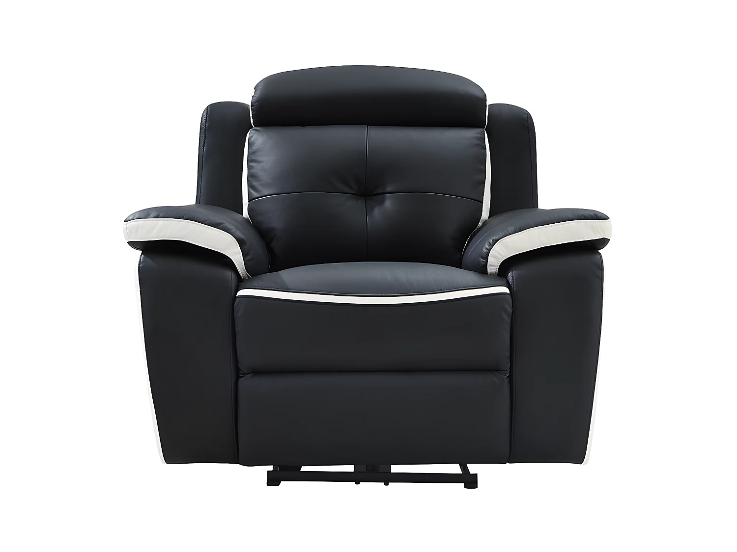 3-personers sofaer 2-personers sofa og en elektrisk lænestol i ANGELIQUE læder i sort/hvid