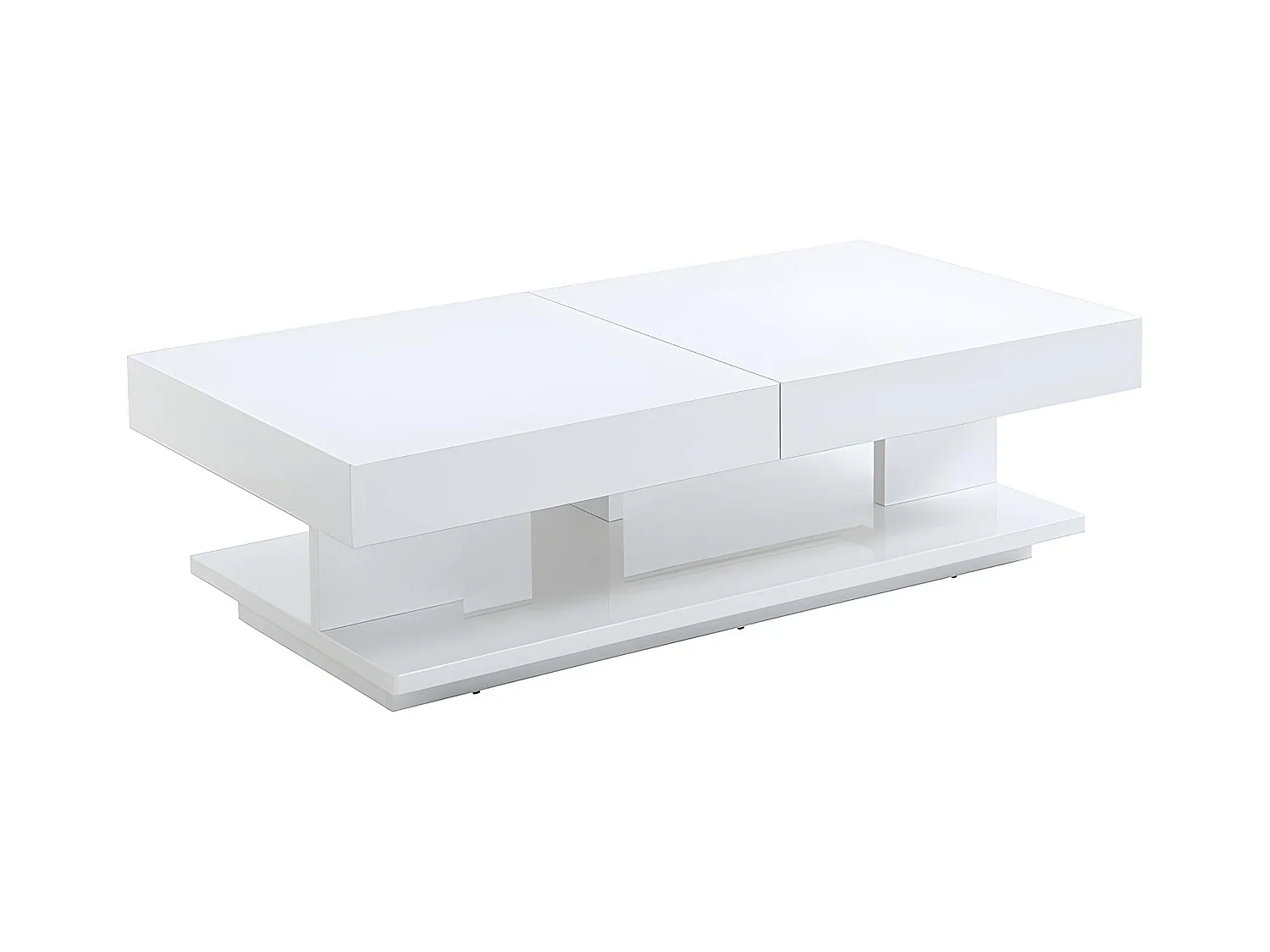 Couchtisch mit Stauraum - MDF lackiert - Weiß - ARAMIS