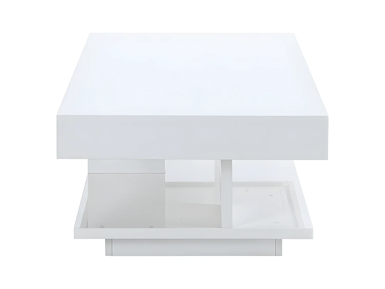 Couchtisch mit Stauraum - MDF lackiert - Weiß - ARAMIS