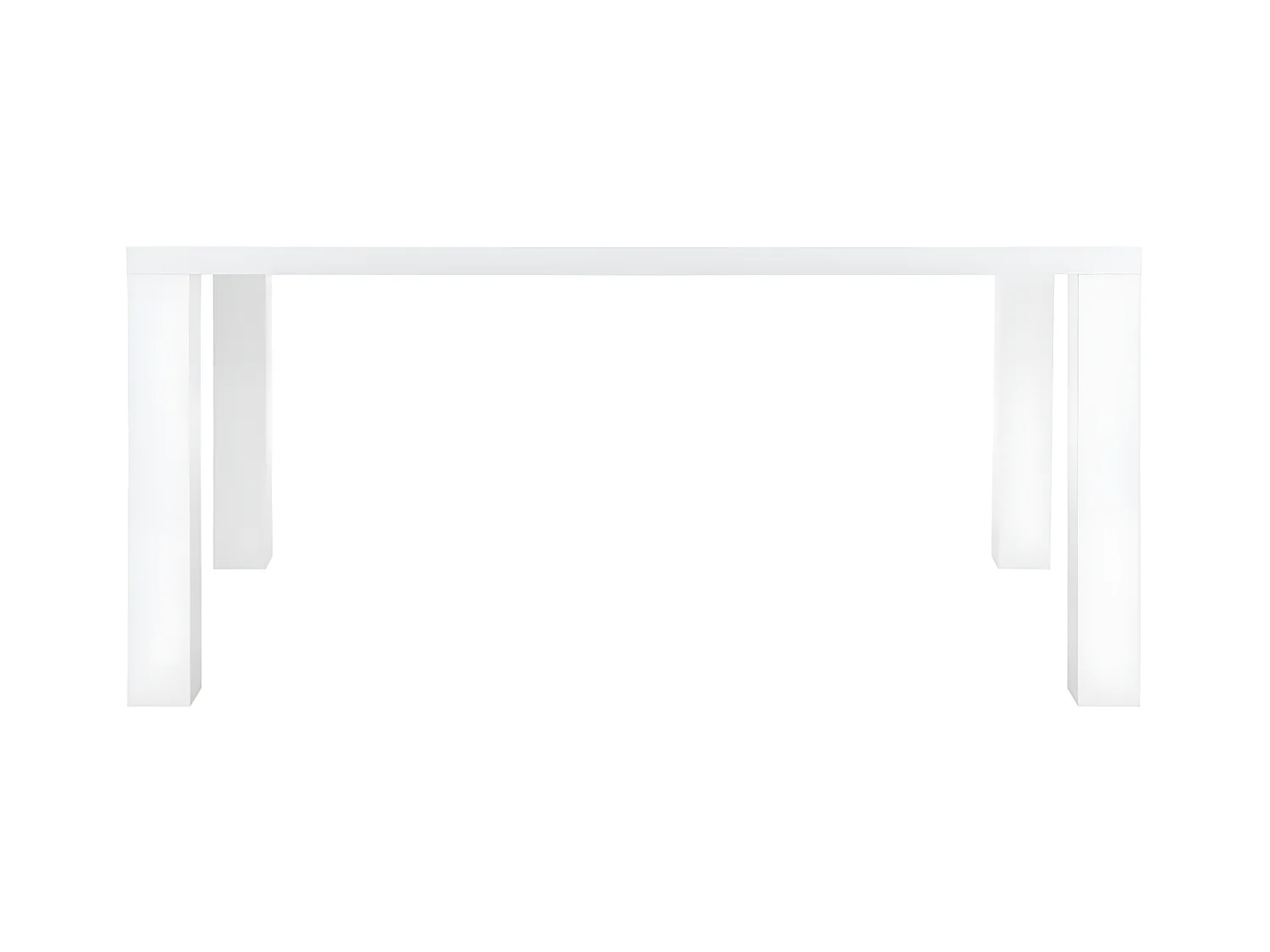 Spisebord MONICA - 6 personer - hvitlakkert MDF