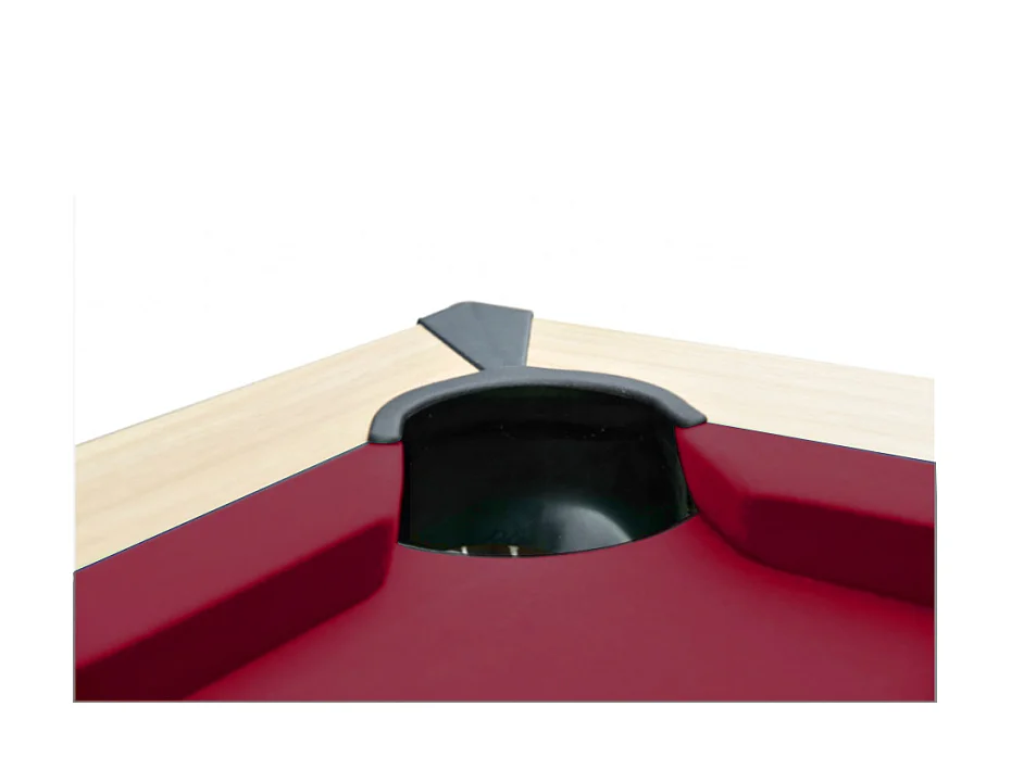 Multifunktionstisch Billard & Tischtennis - 213 x 112 x 81,5 cm - Rot - BALTHAZAR