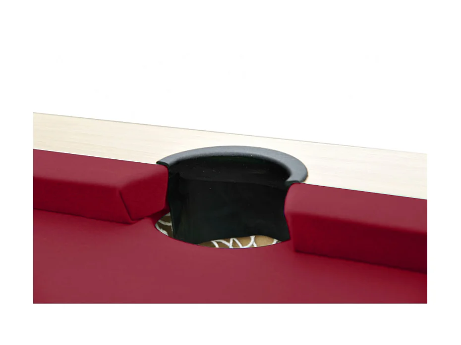 Table transformable - Billard & Ping-pong BALTHAZAR - 213*112*81.5cm - Rouge