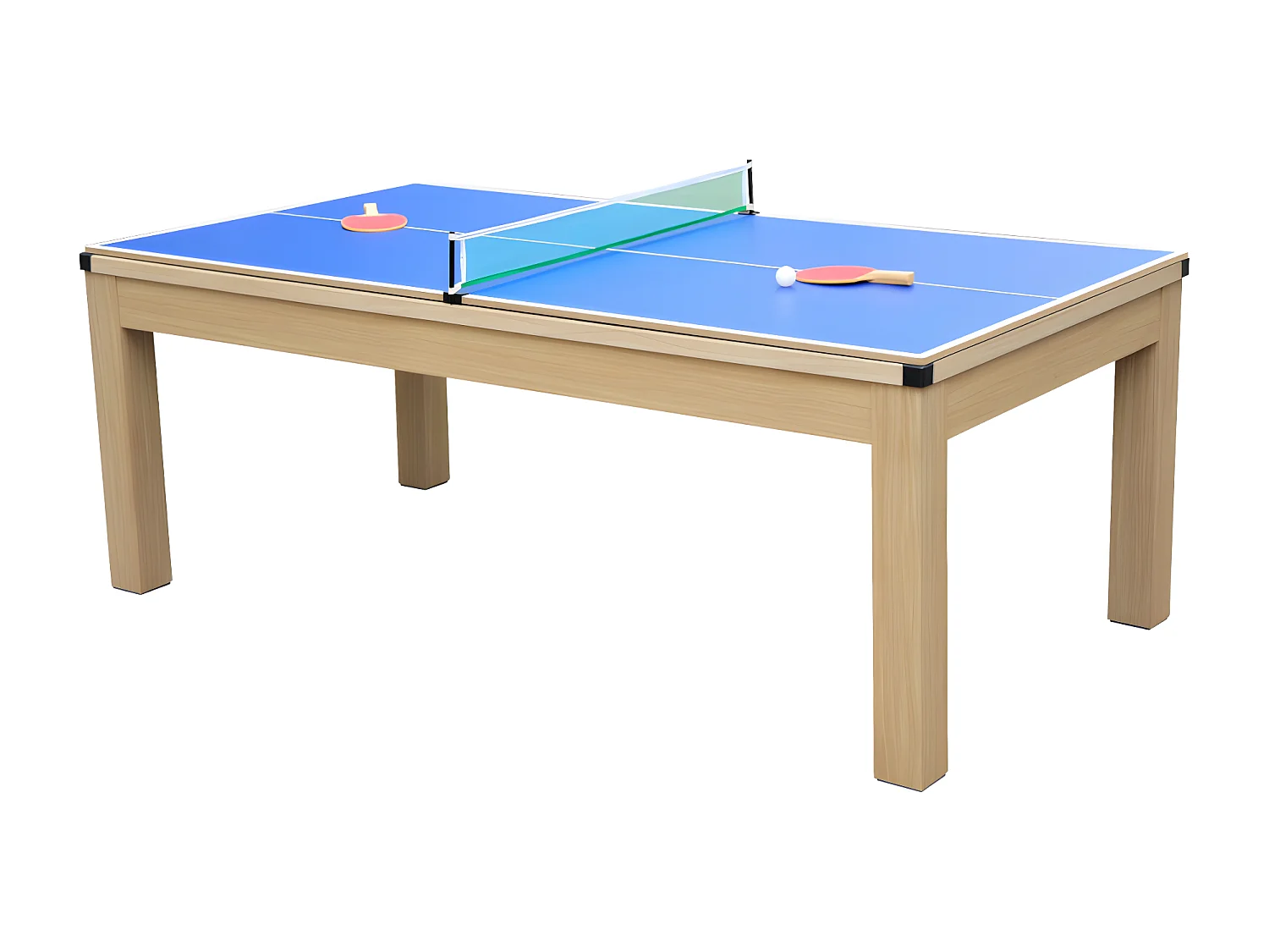 Modulaire tafel - Biljart en pingpong BALTHAZAR - 213 x 112 x 81,5 cm - Rood