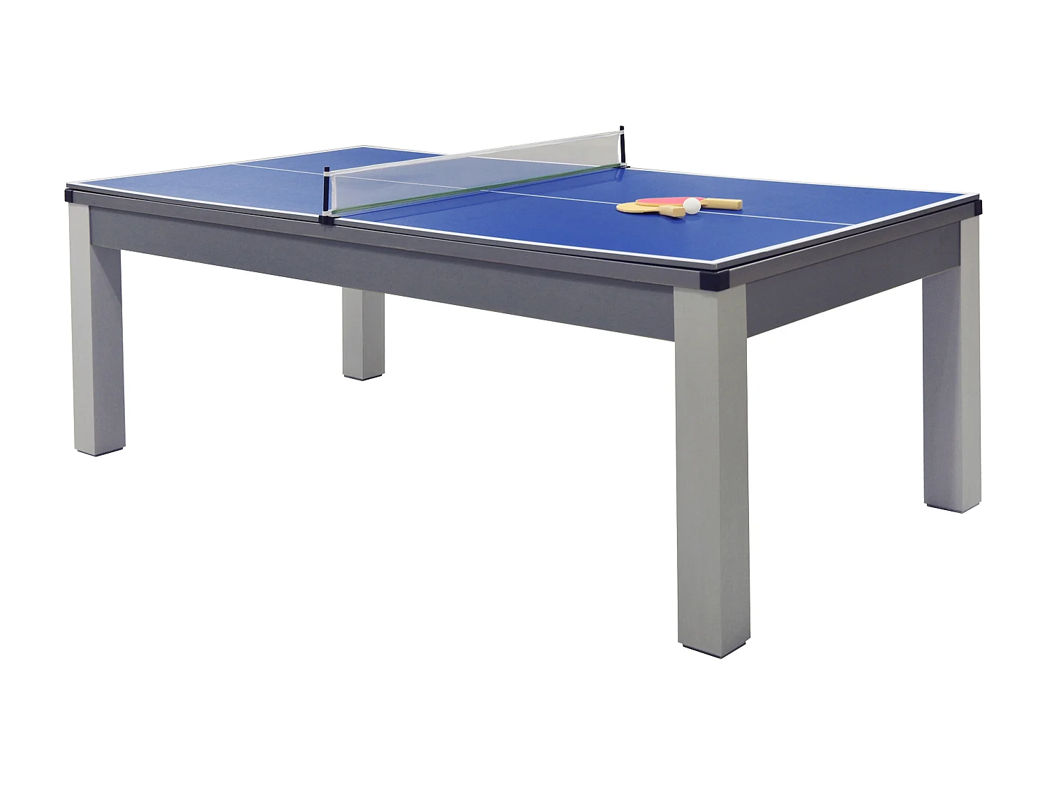Table transformable - Billard & Ping-pong BALTHAZAR - 213*112*81.5cm - Gris