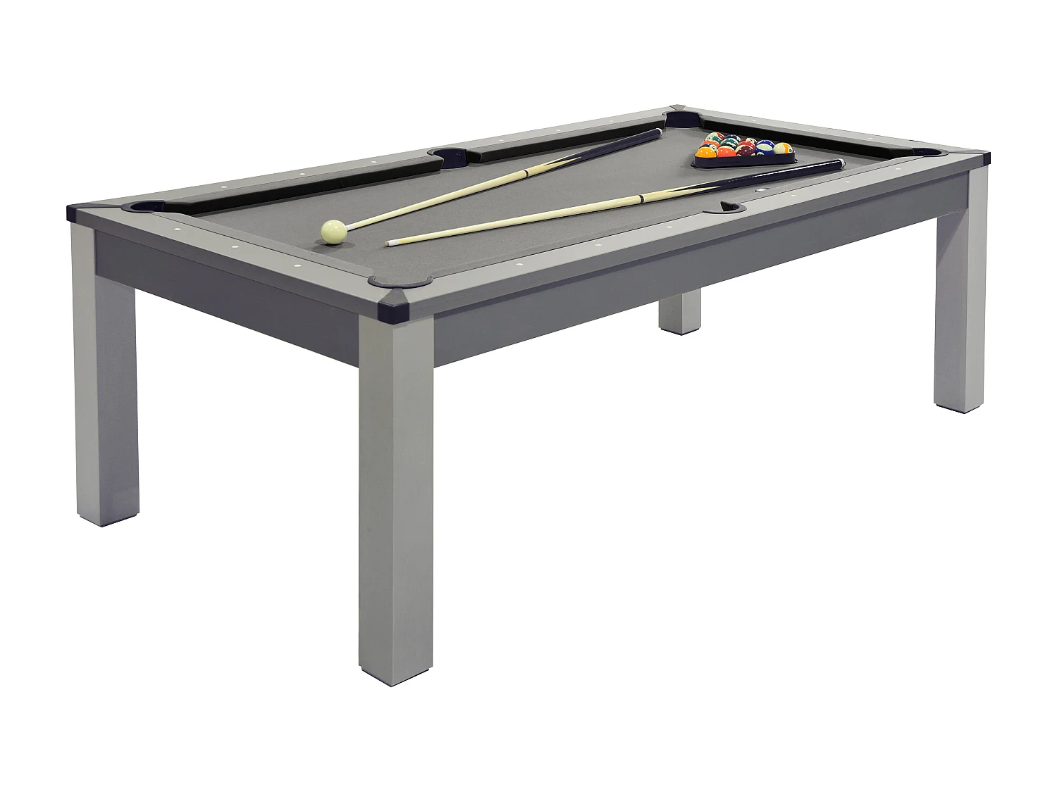 Table transformable - Billard & Ping-pong BALTHAZAR - 213*112*81.5cm - Gris