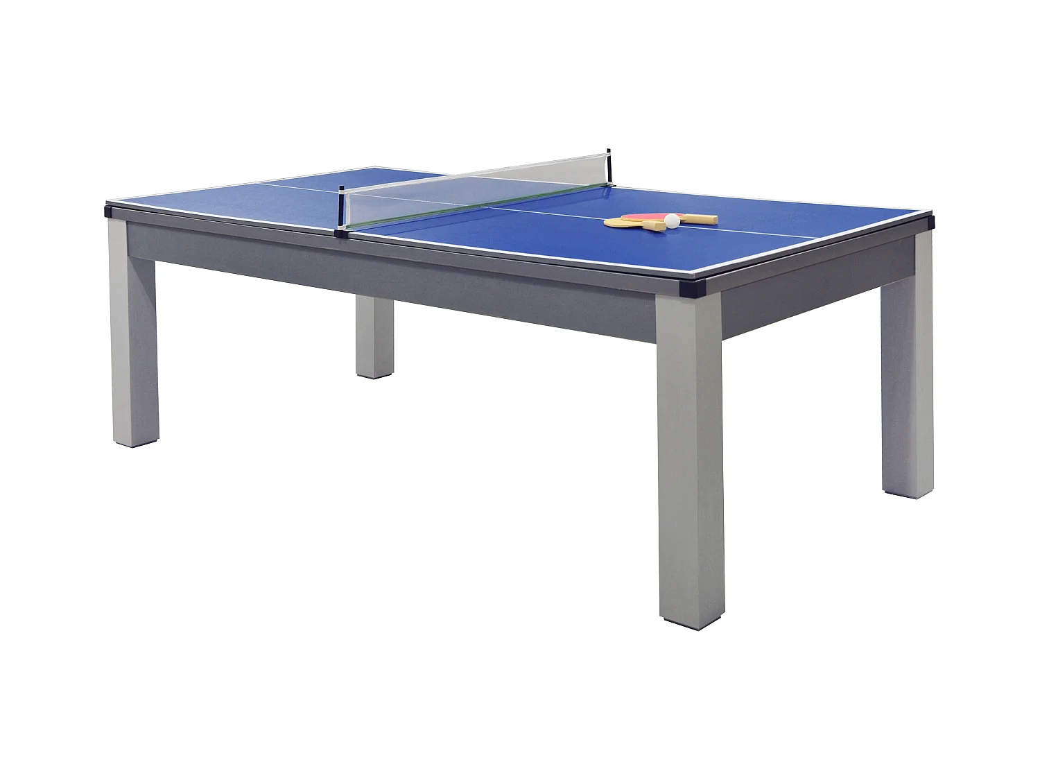 Tavolo trasformabile - Biliardo e Ping pong - 213x112x81,5cm - Grigio -  BALTHAZAR
