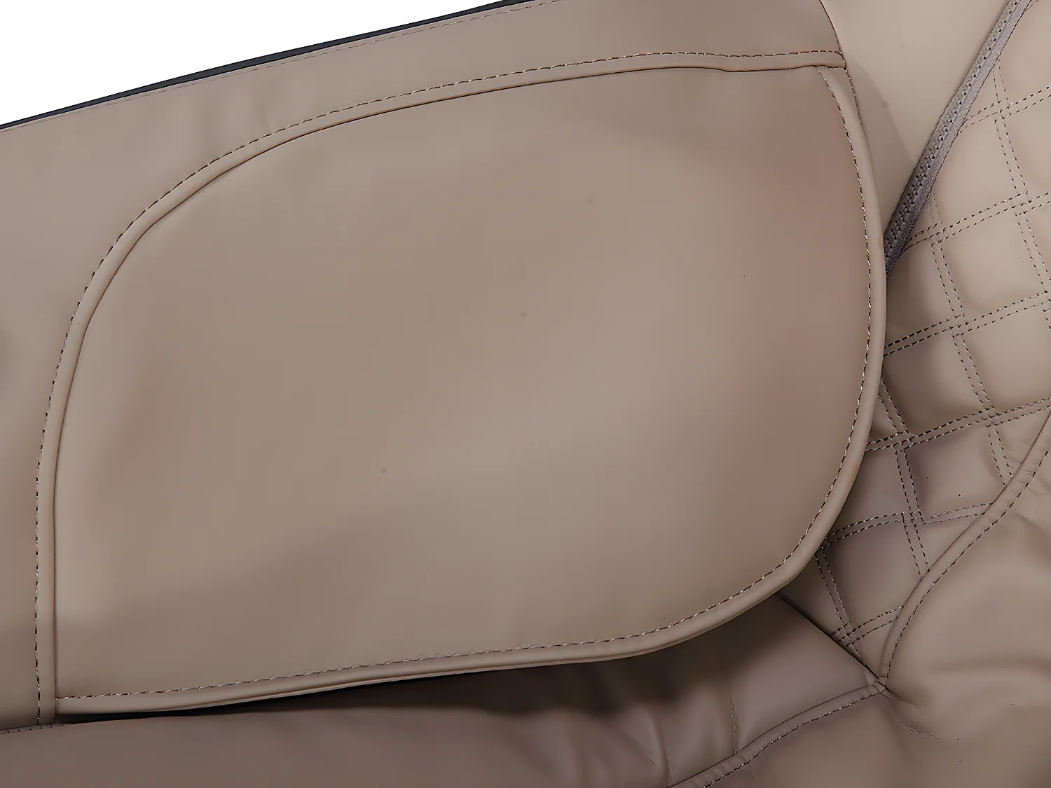 Massagesessel mit LEDs & Bluetooth - Kunstleder - Beige - KASOU