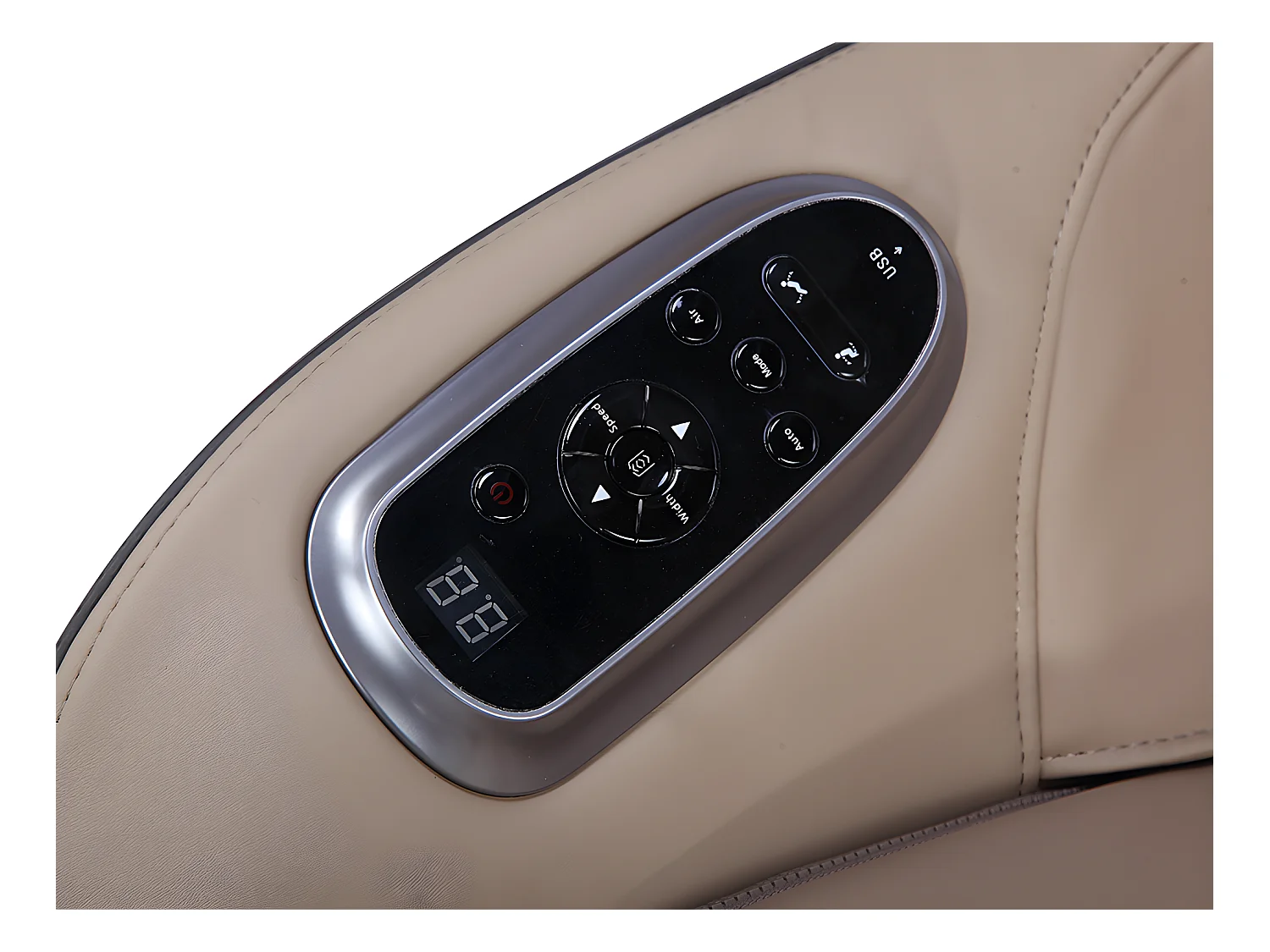 Fauteuil massant KASOU en simili avec LEDs - Système zéro gravité - Option bluetooth - Beige