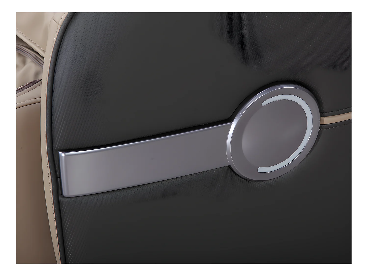 Fauteuil massant KASOU en simili avec LEDs - Système zéro gravité - Option bluetooth - Beige