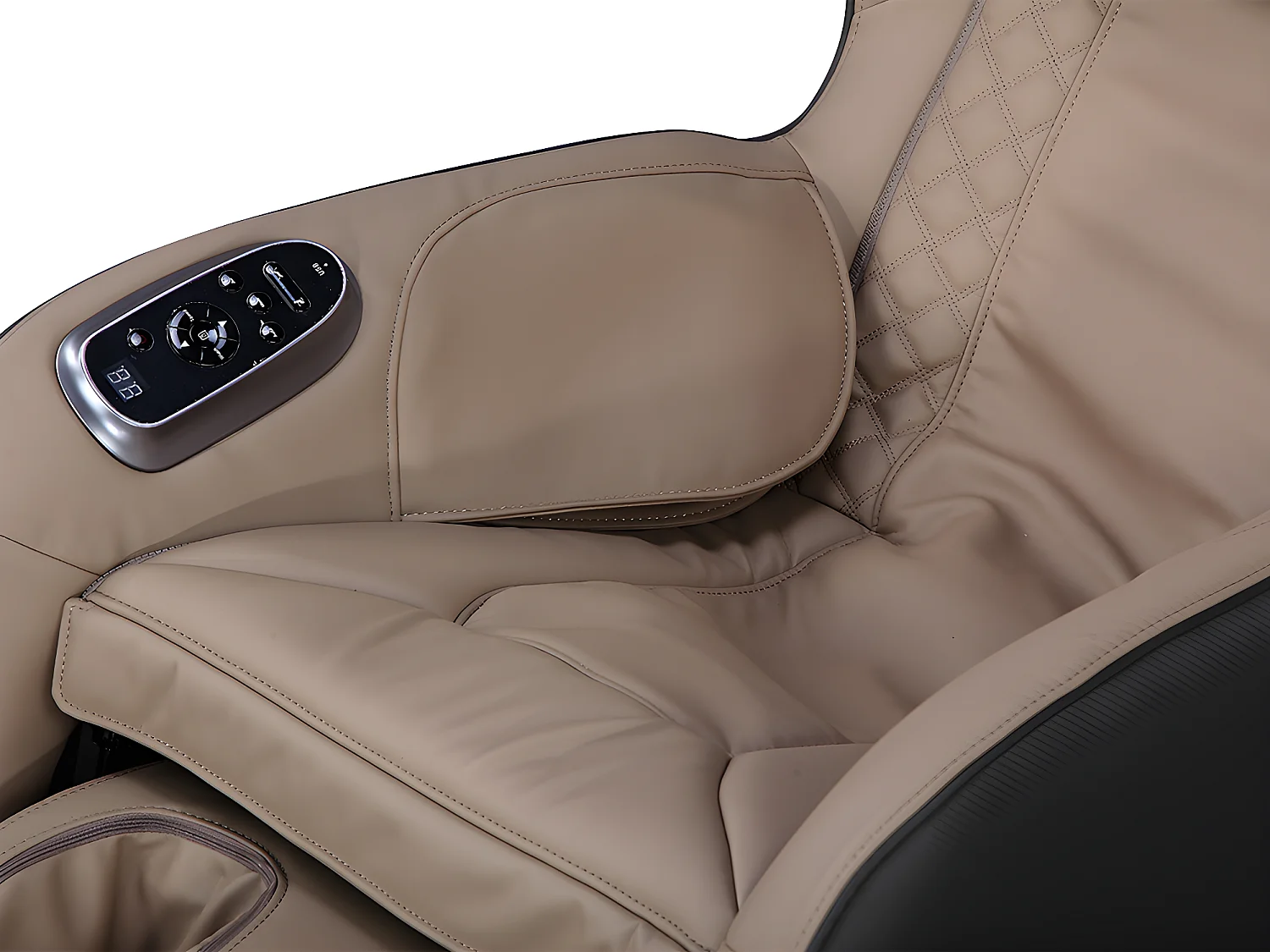 Fauteuil massant KASOU en simili avec LEDs - Système zéro gravité - Option bluetooth - Beige