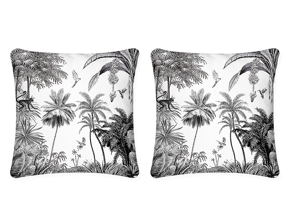 coussin noir et blanc