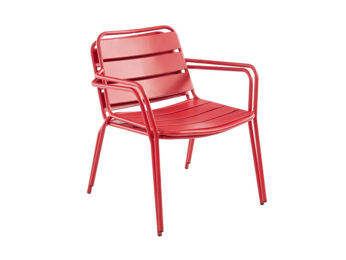 Garten Sitzgruppe Metall MIRMANDE 3tlg. Rot kaufen
