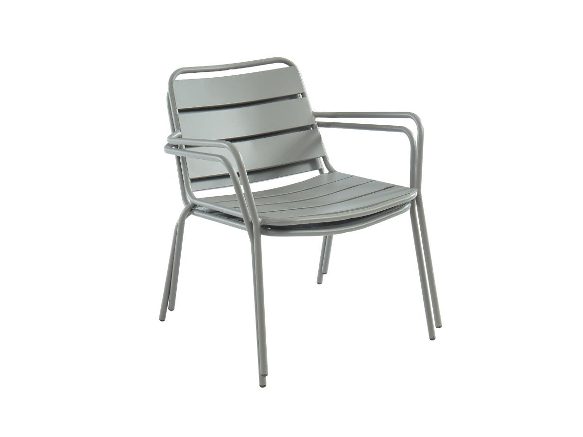 Garten Sitzgruppe Metall MIRMANDE 4tlg. Grau kaufen