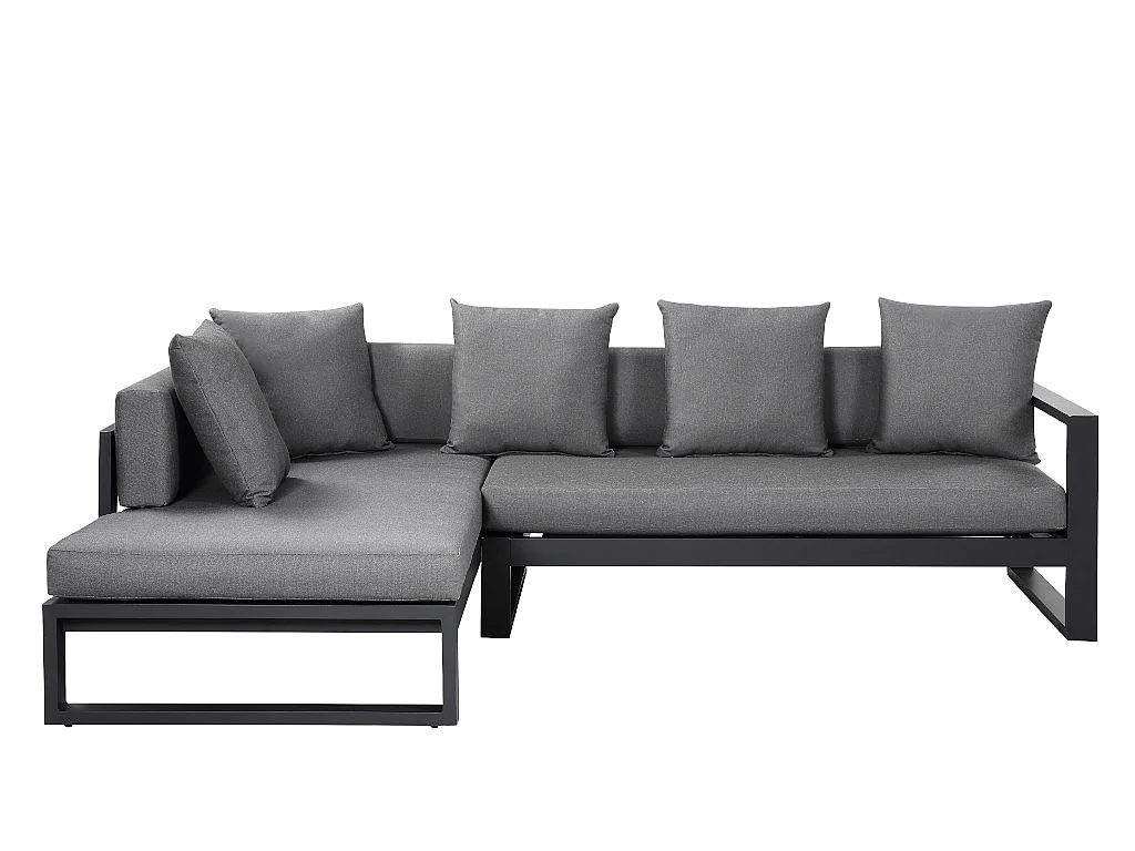 Hjørnesofa med hagebord i aluminium mørkegrå MOLOKAI MYLIA