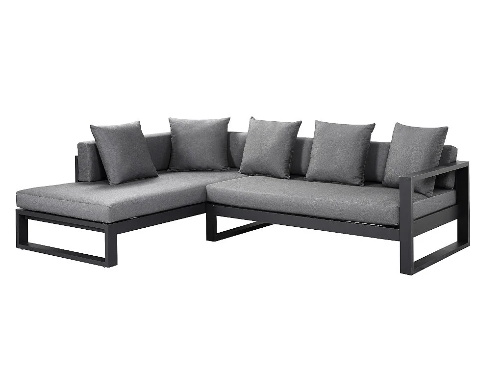 Hjørnesofa med hagebord i aluminium mørkegrå MOLOKAI MYLIA