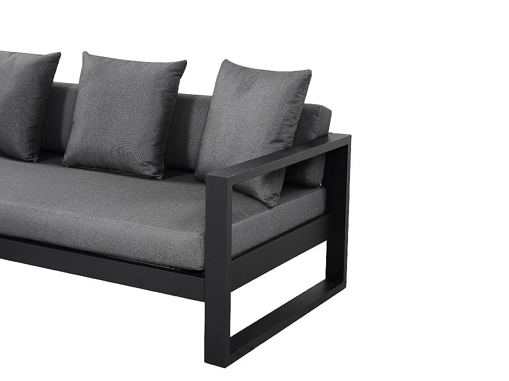 Hjørnesofa med hagebord i aluminium mørkegrå MOLOKAI MYLIA