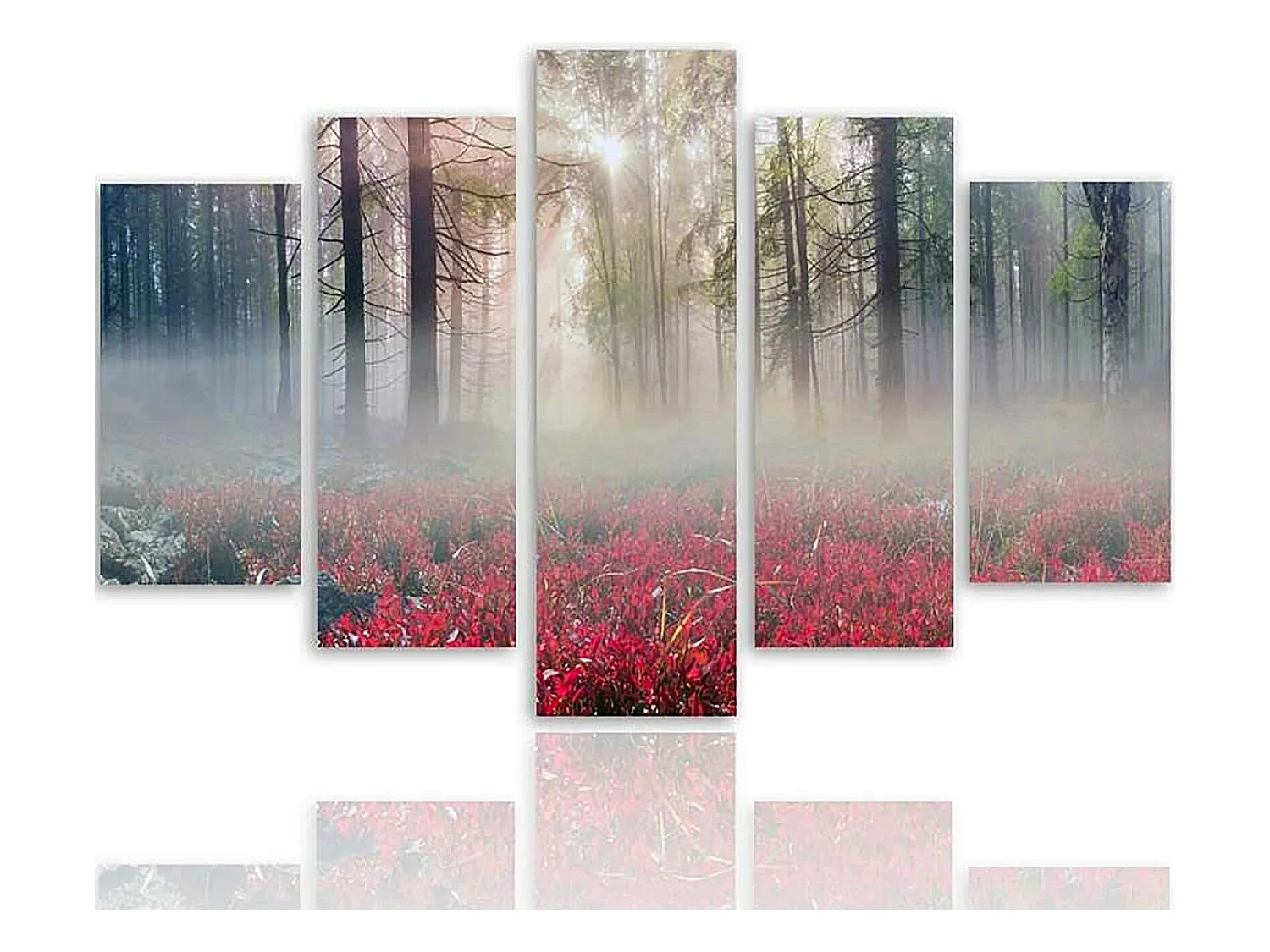 Tableau brume sur la clairière - 200 x 100 cm