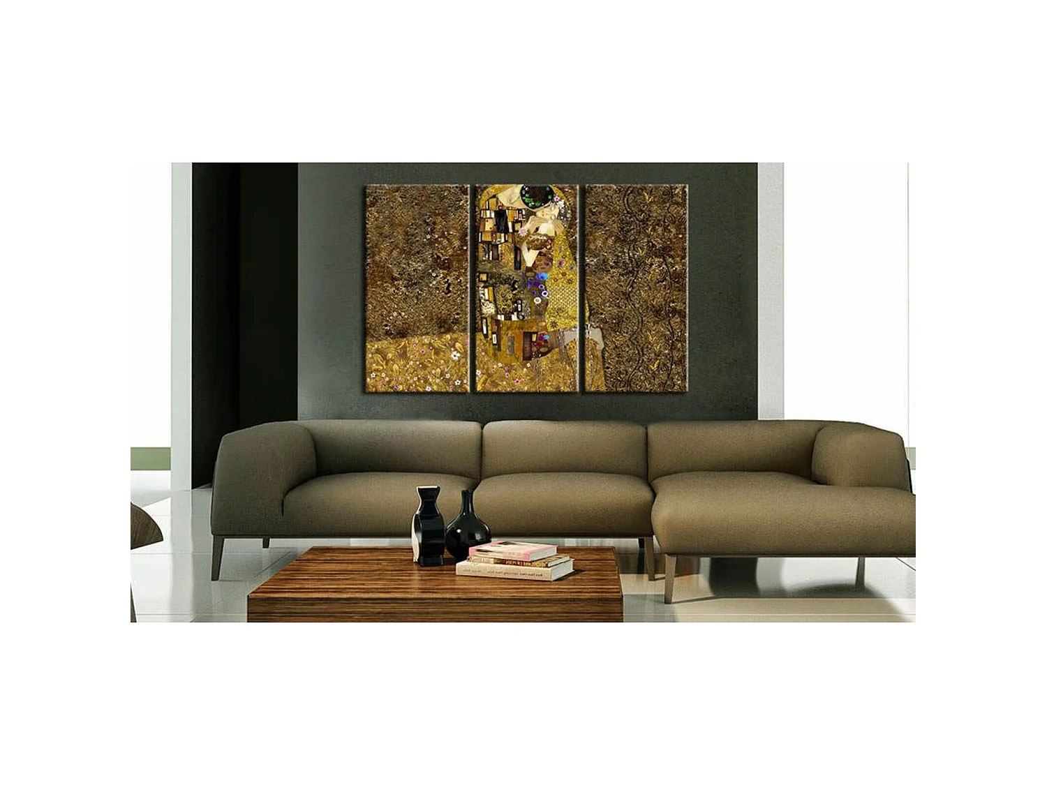 Tableau klimt inspiration baiser - 120 x 80 cm