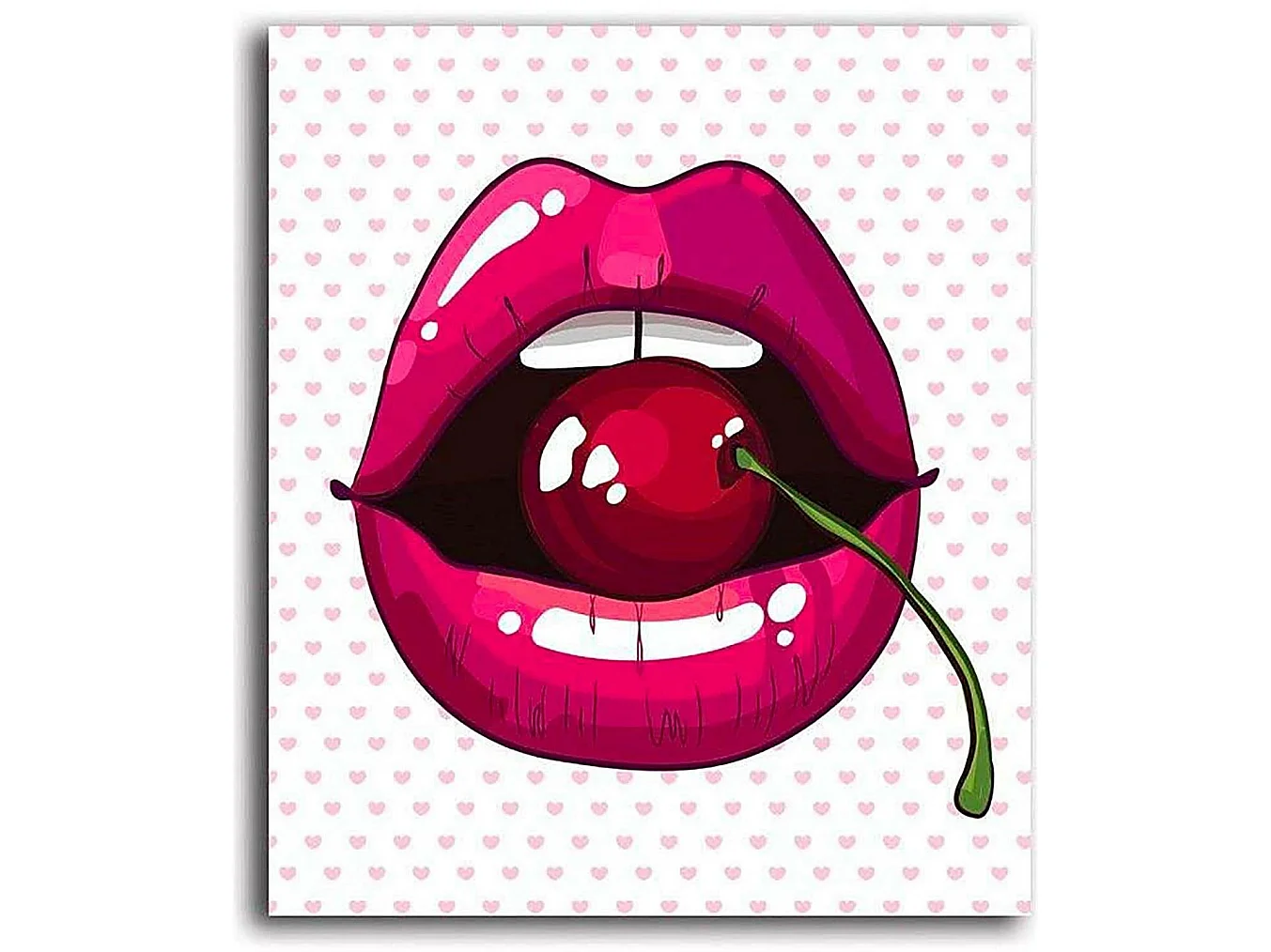 Tableau bouche avec le glaçage - 60 x 80 cm