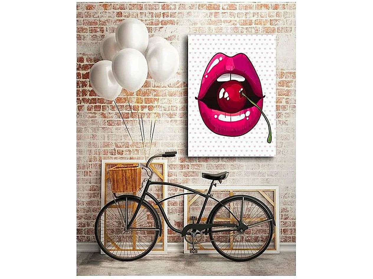 Tableau bouche avec le glaçage - 60 x 80 cm
