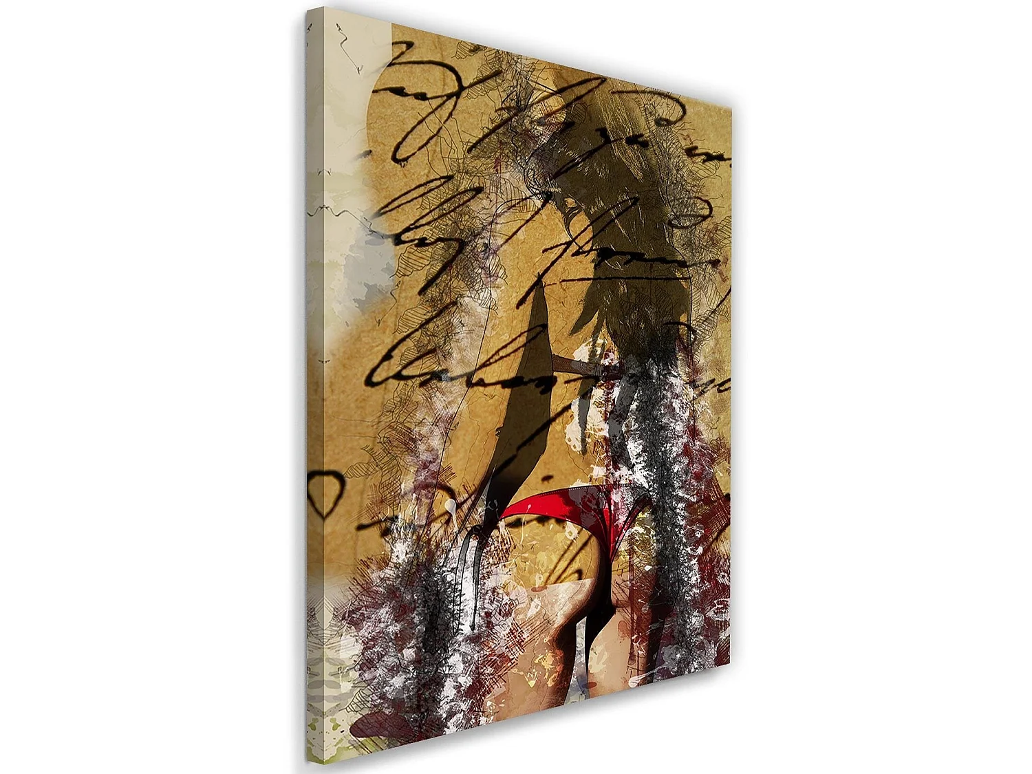 Tableau femme en bikini abstraction - 40 x 60 cm