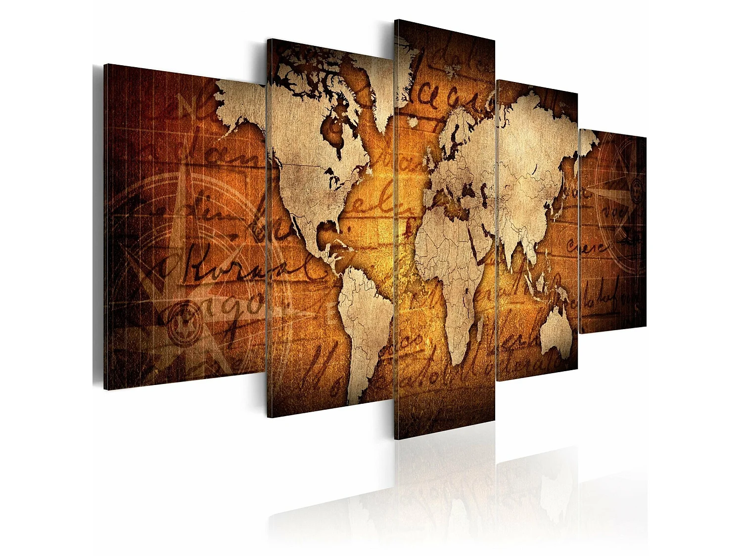 Tableau carte ambre - 100 x 50 cm