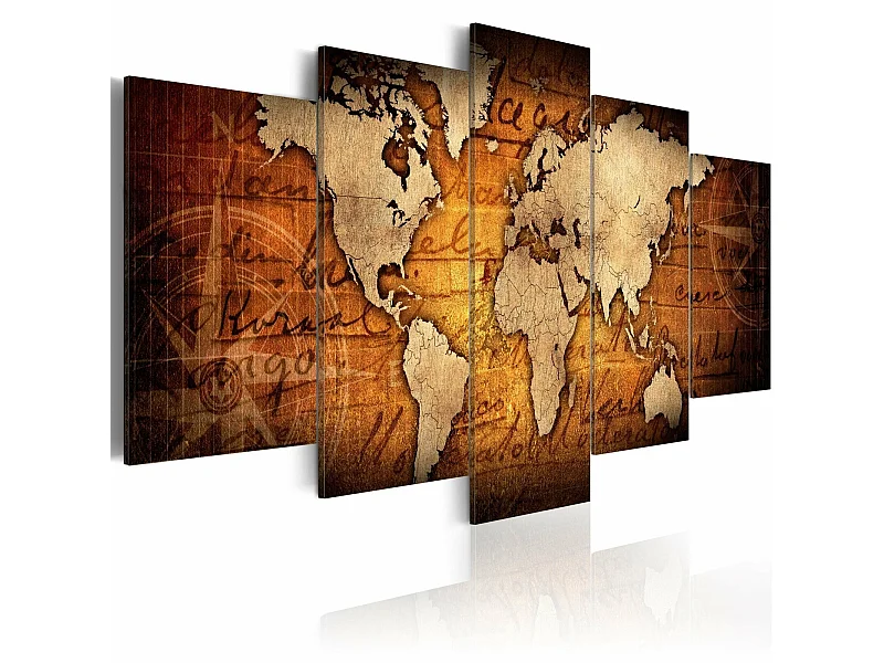 Tableau carte ambre - 100 x 50 cm